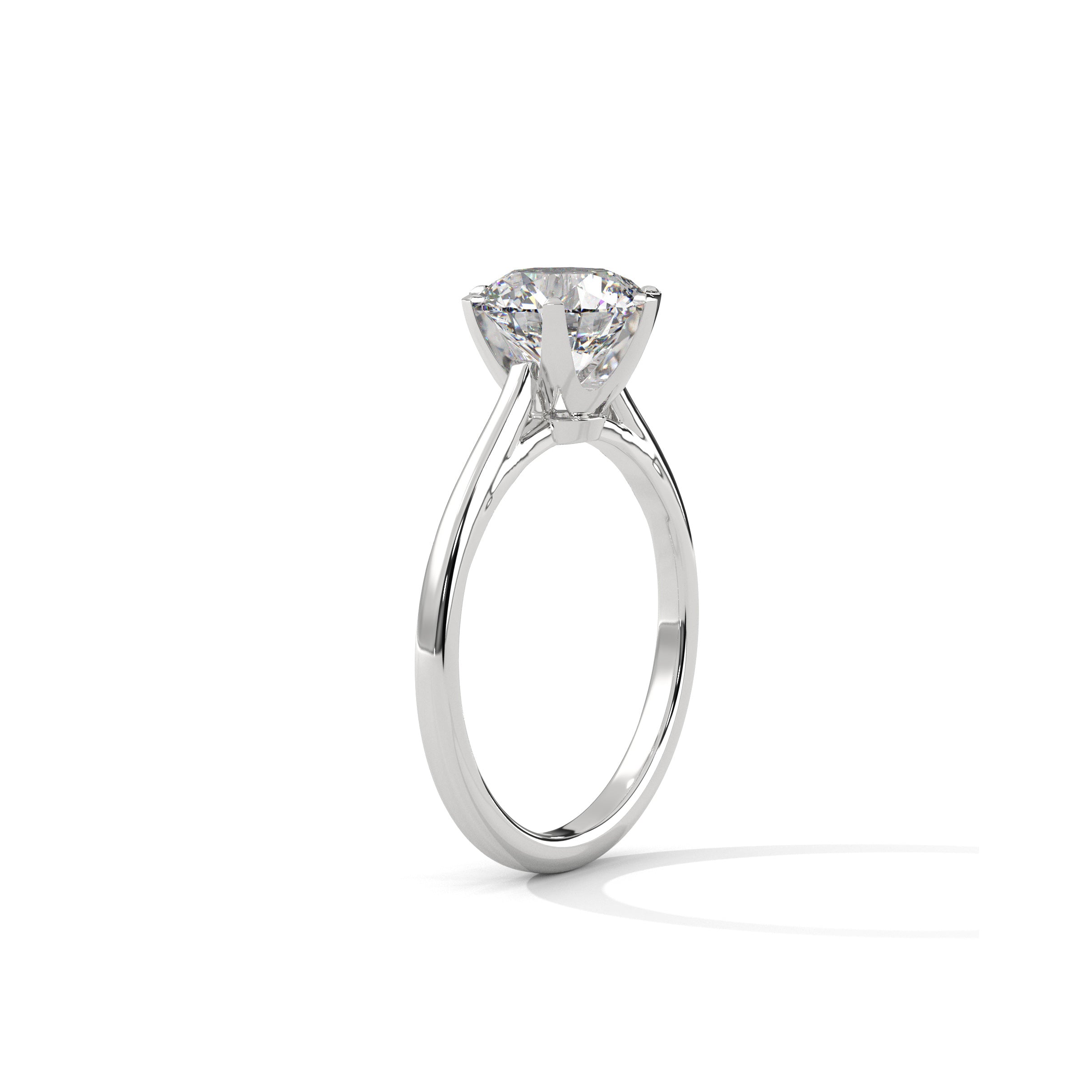 Six Prong Cathedral Engagement Ring Platinum | Lab Grown Diamond