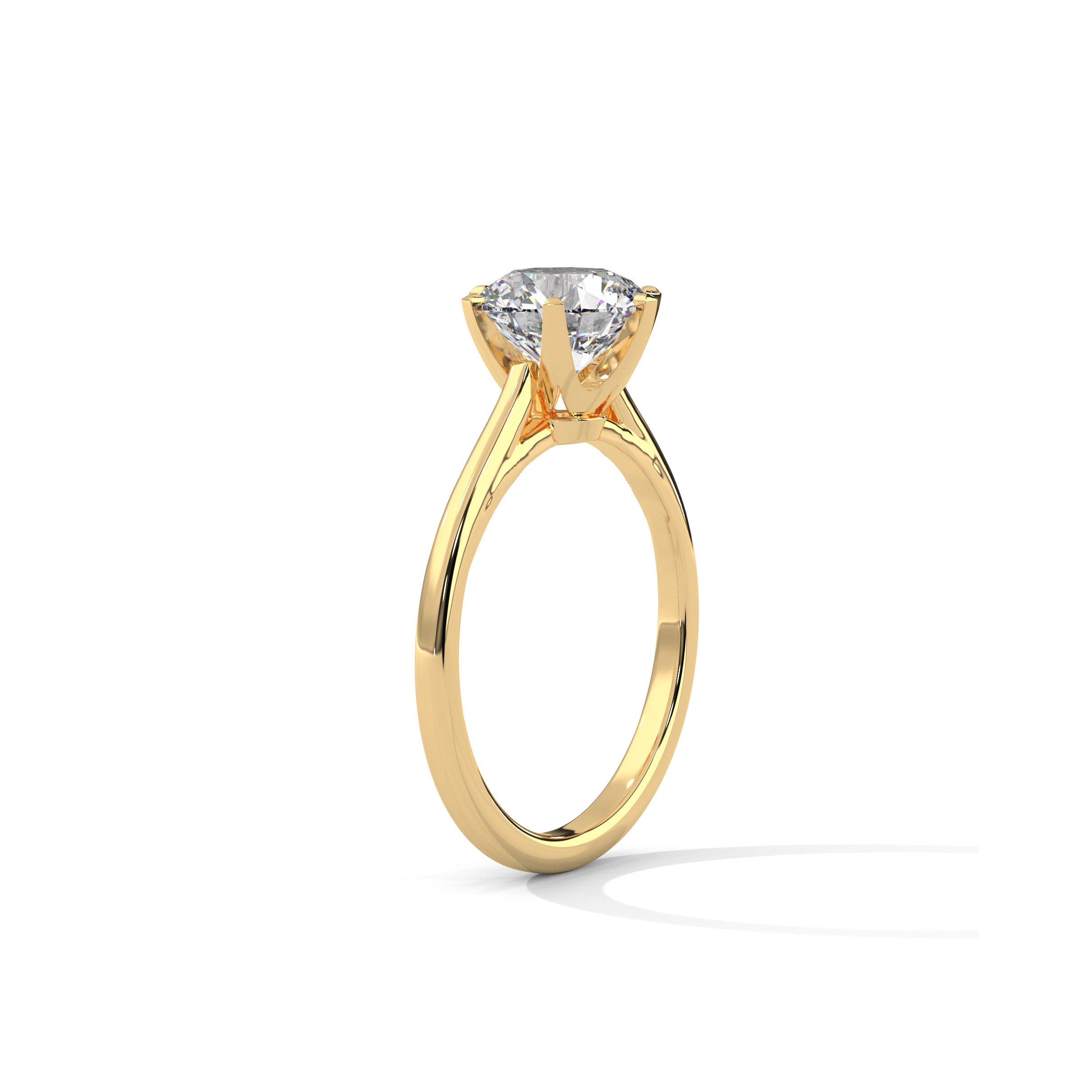 Six Prong Cathedral Engagement Ring 18K | Lab Grown Diamond
