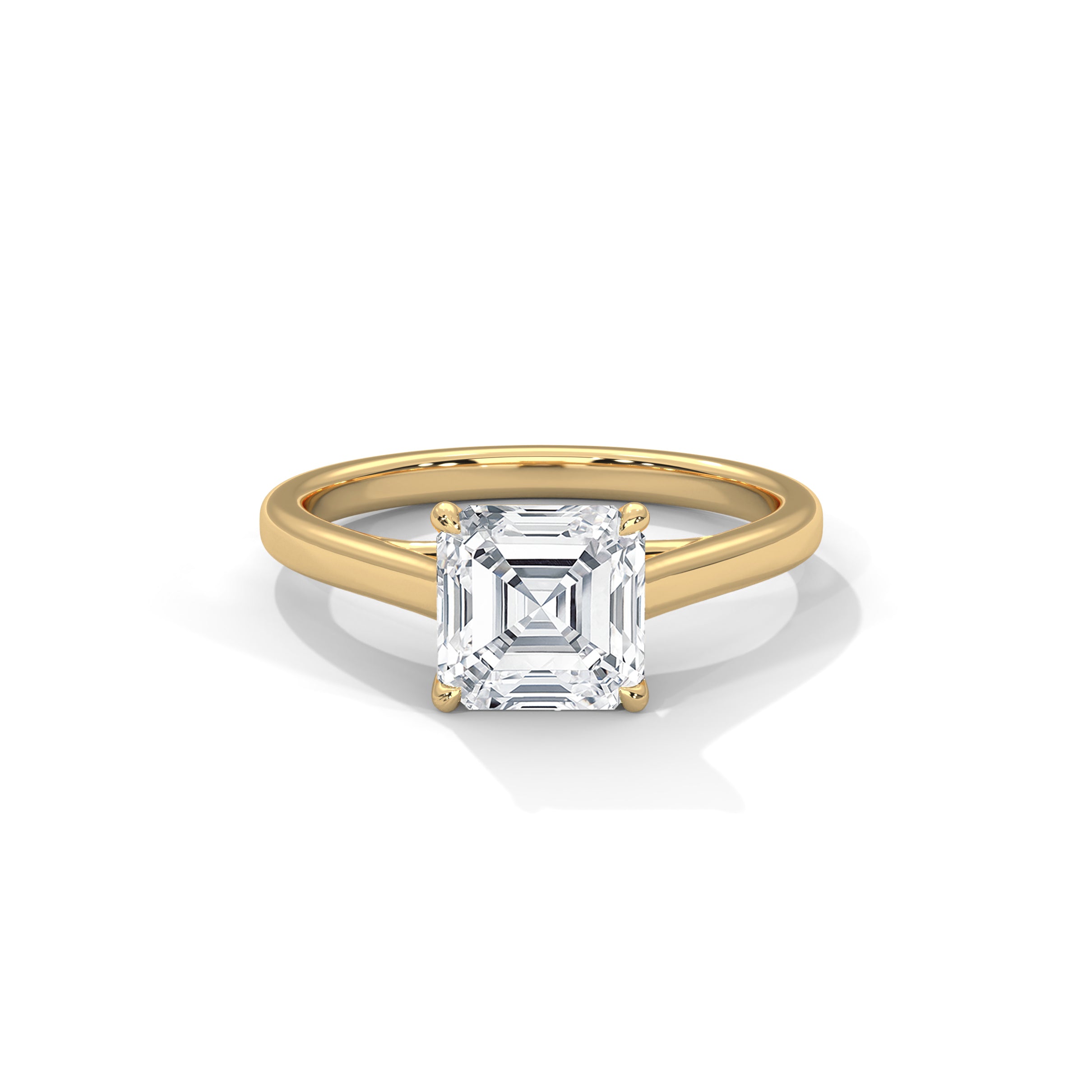 Asscher Engagement Ring 18K | Lab Grown Diamond