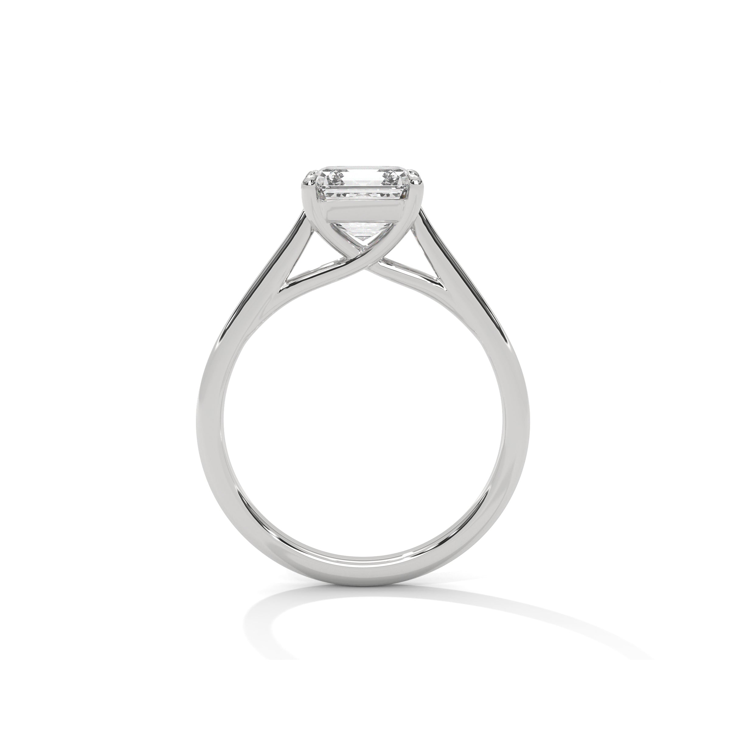 Asscher Engagement Ring Platinum | Lab Grown Diamond