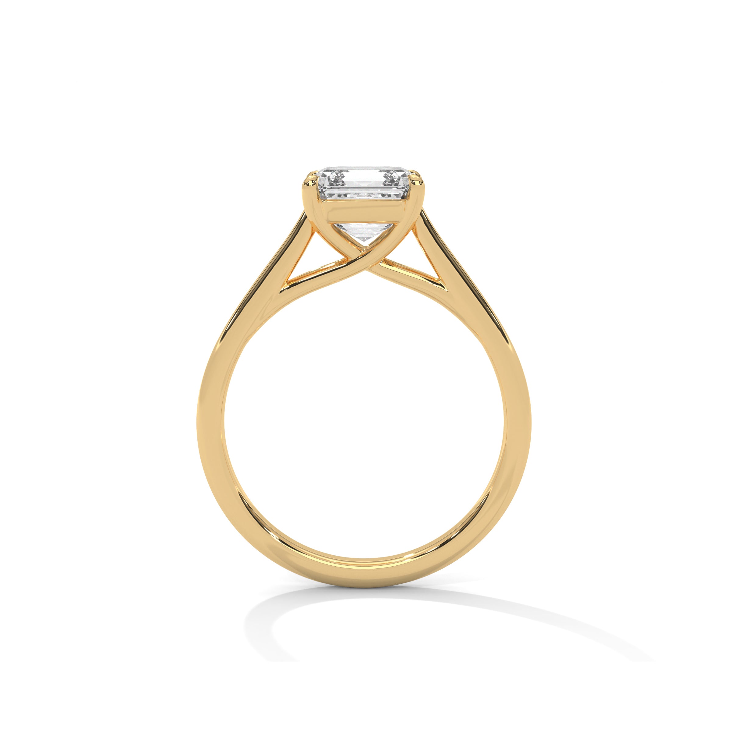 Asscher Engagement Ring 18K | Lab Grown Diamond