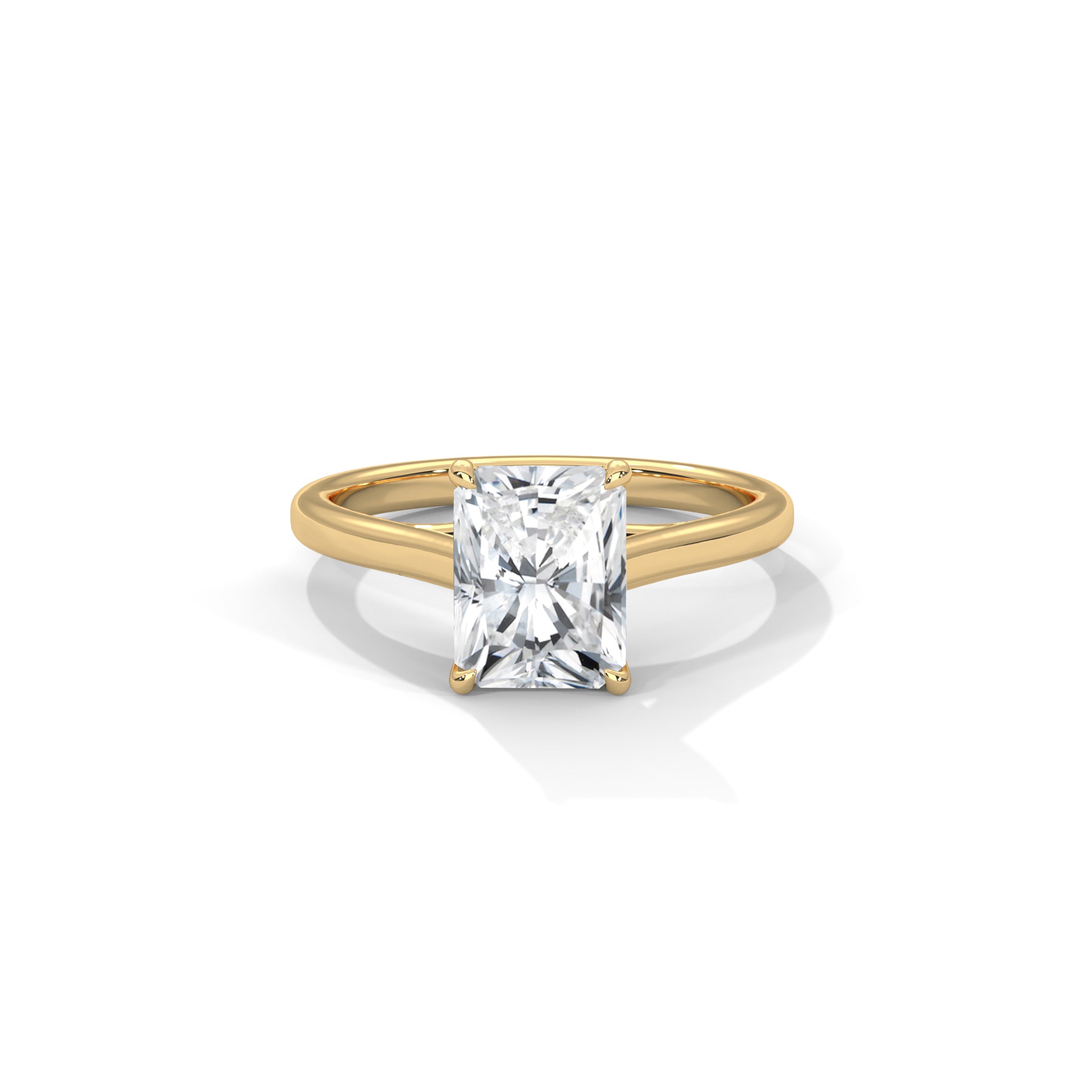 Radiant Engagement Ring 18K | Lab Grown Diamond