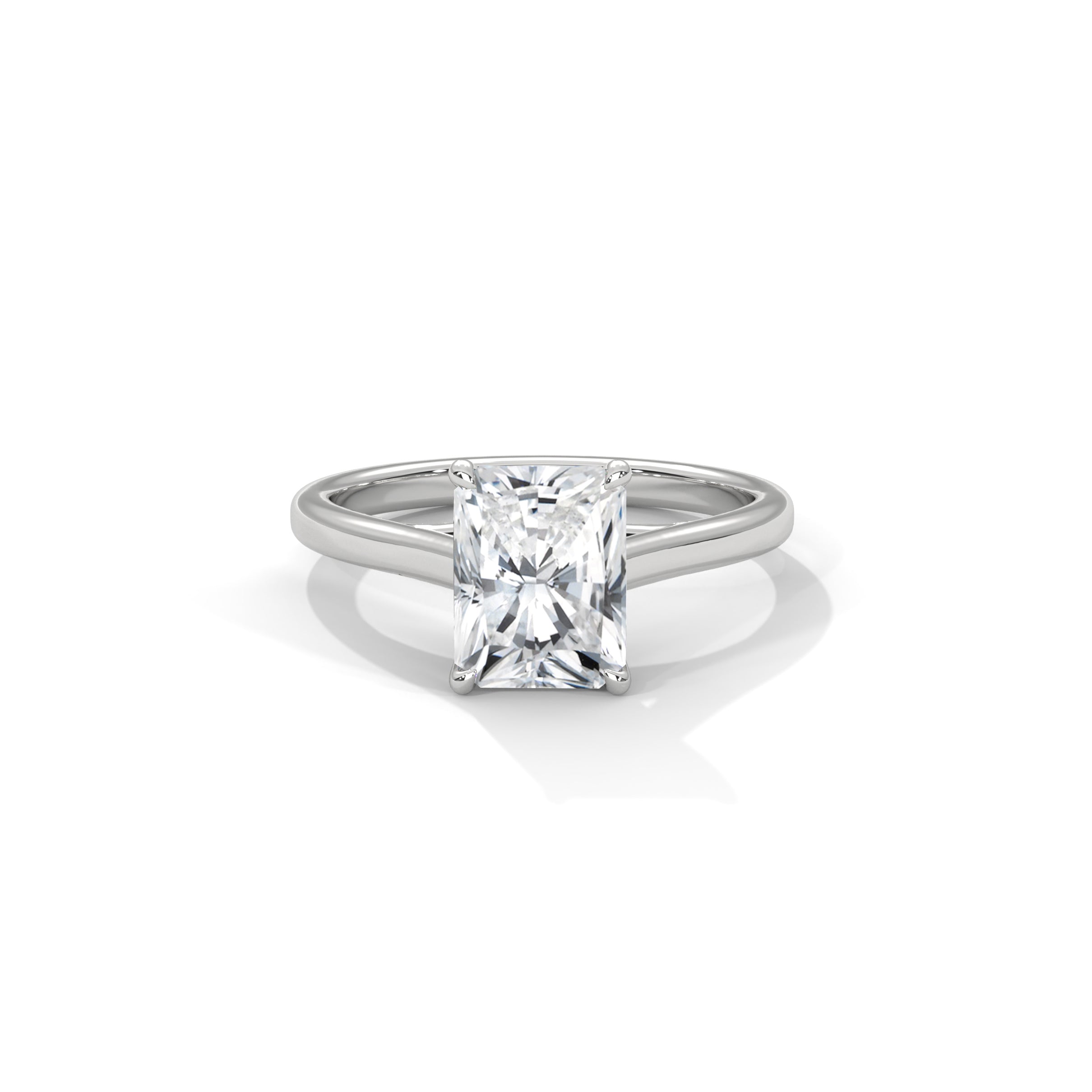 Radiant Engagement Ring Platinum | Lab Grown Diamond