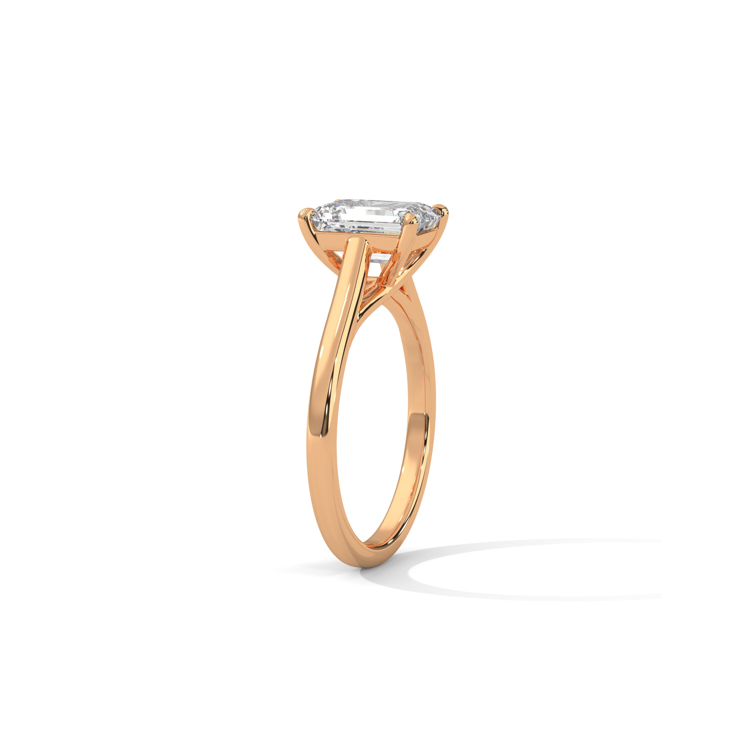 Radiant Engagement Ring 18K Rose Gold | Lab Grown Diamond