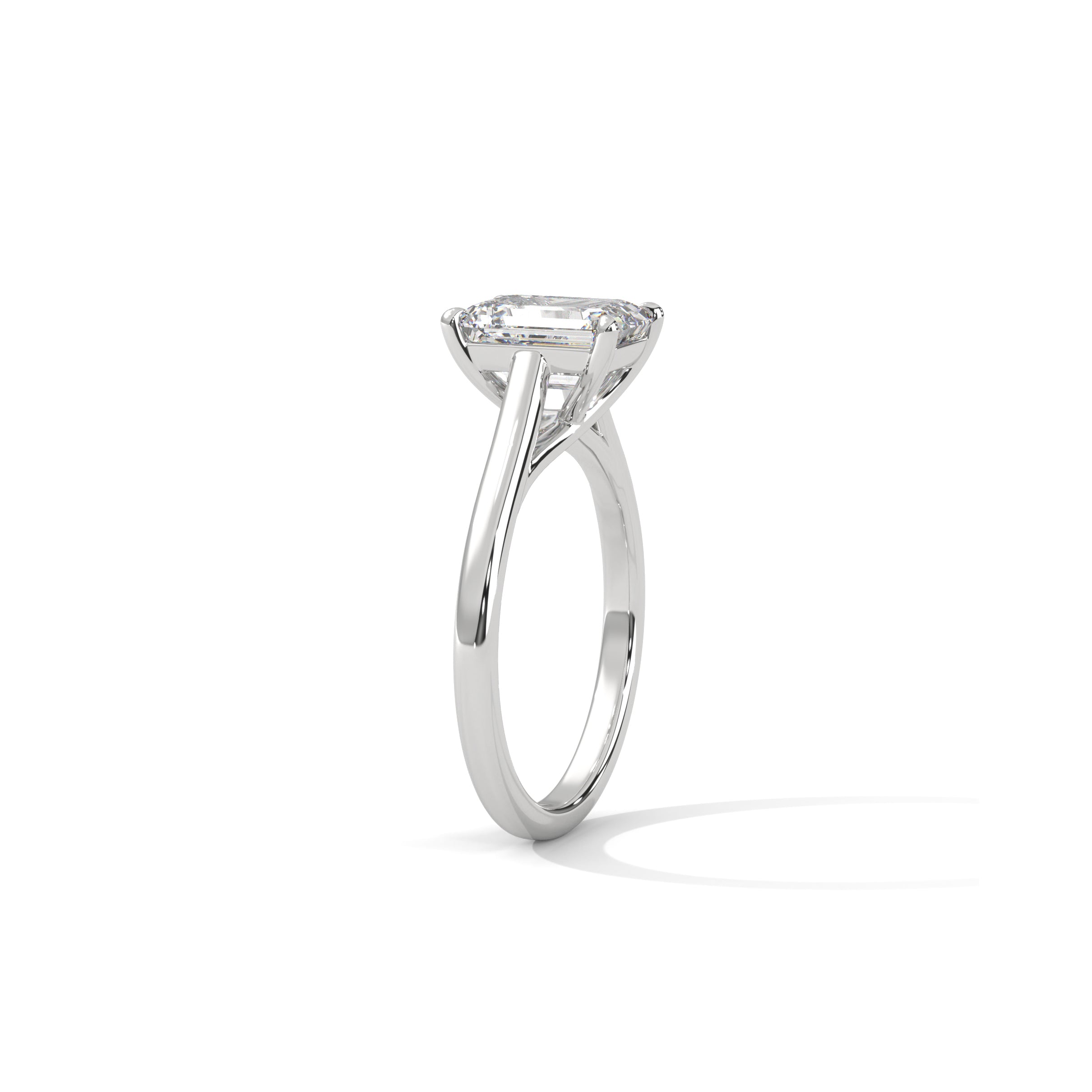 Radiant Engagement Ring Platinum | Lab Grown Diamond