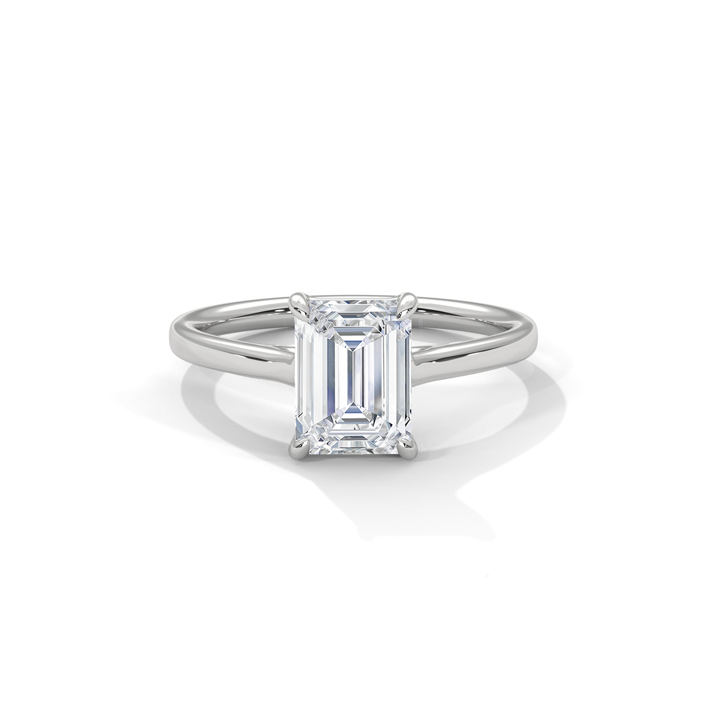 Emerald Engagement Ring Platinum | Lab Grown Diamond