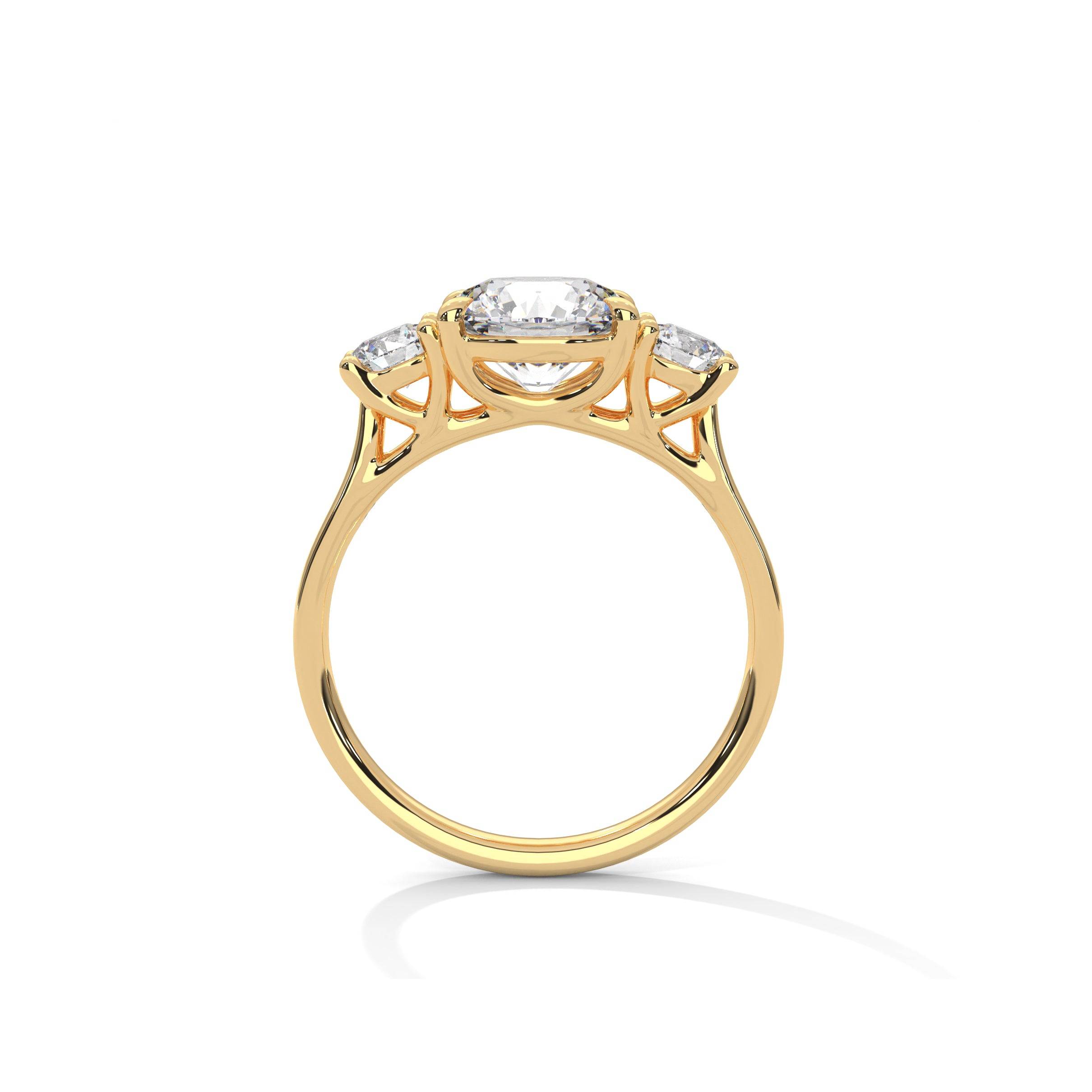 Three Stone Engagement Ring 18K | Lab Grown Diamond