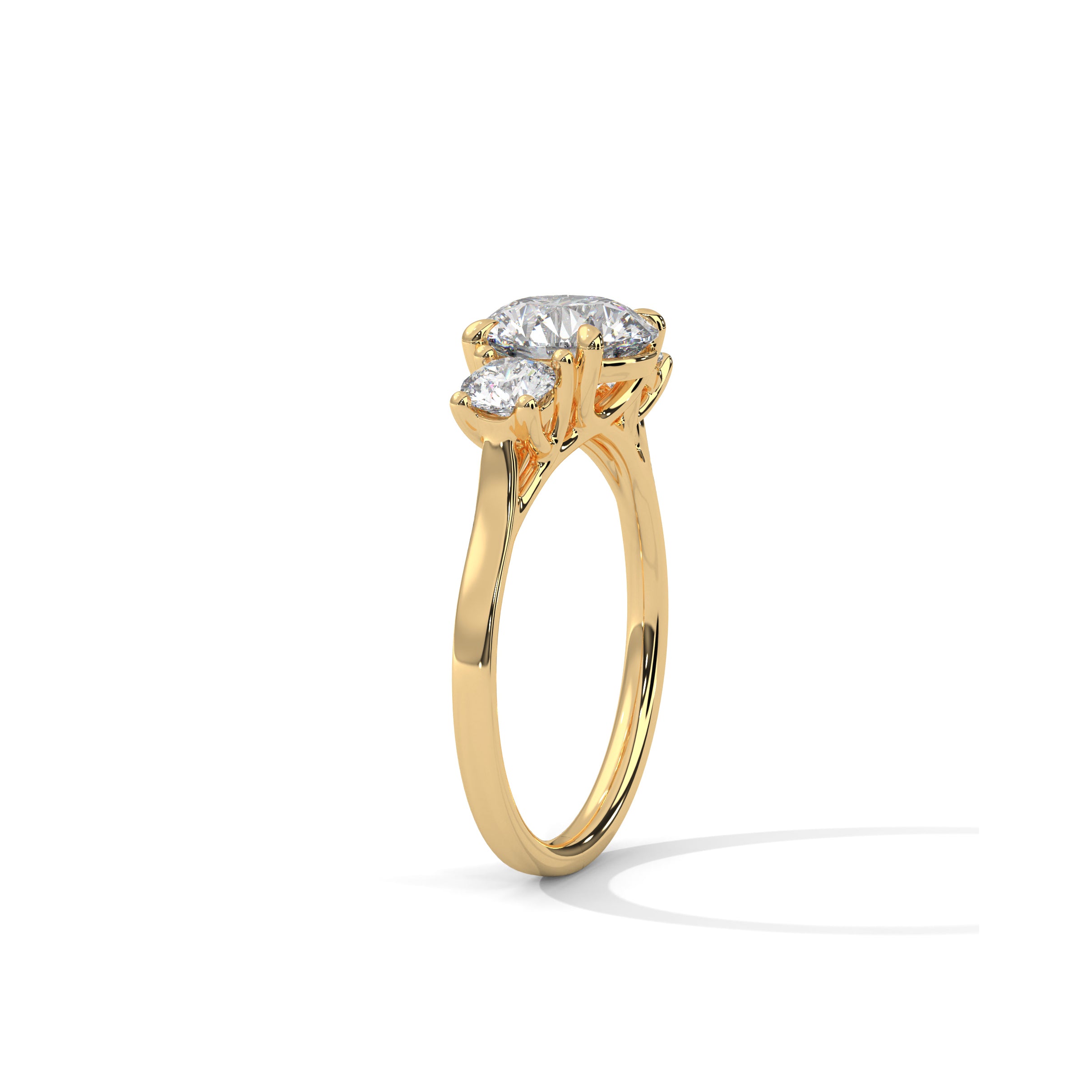 Three Stone Engagement Ring 18K | Lab Grown Diamond