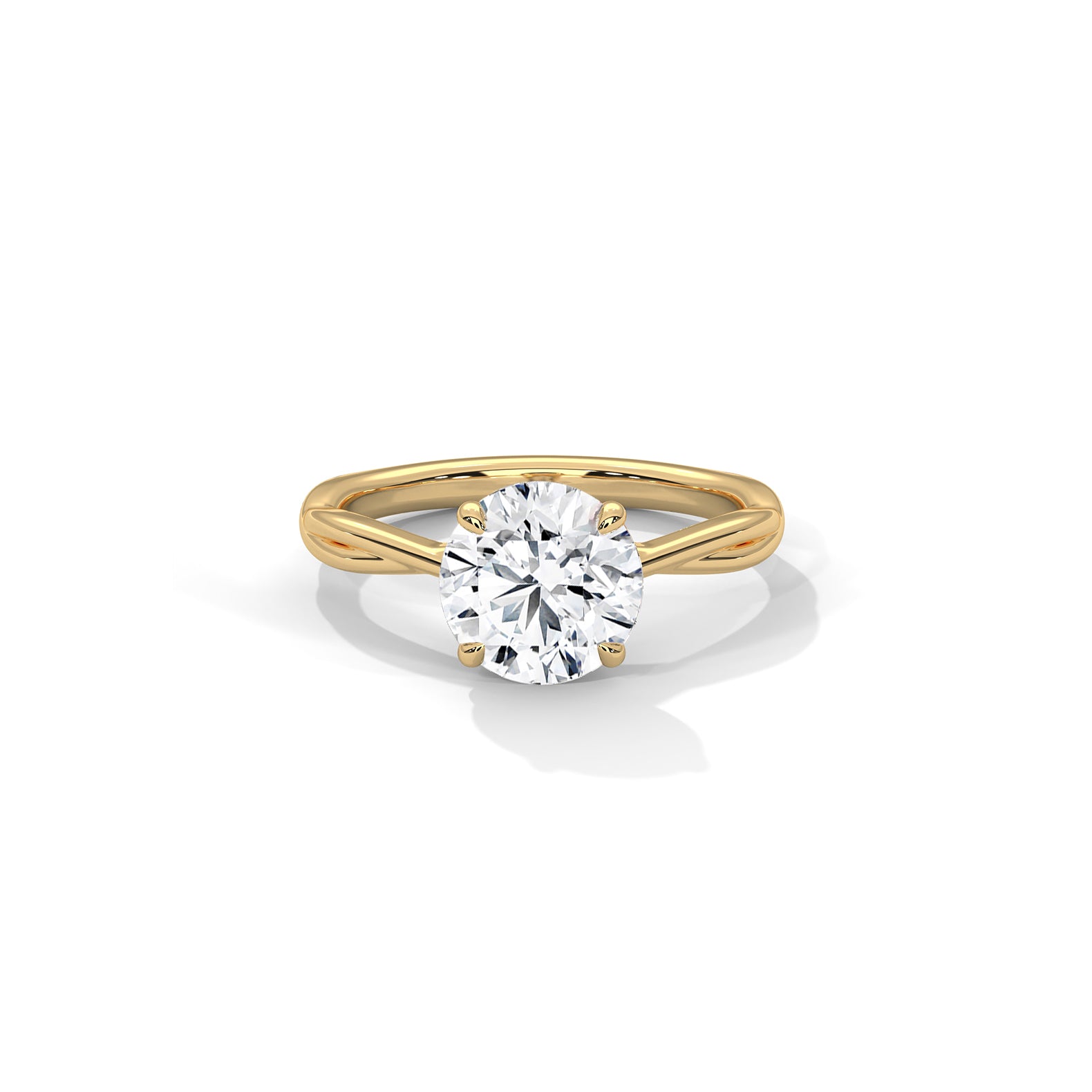 Twist Engagement Ring 18K | Lab Grown Diamond