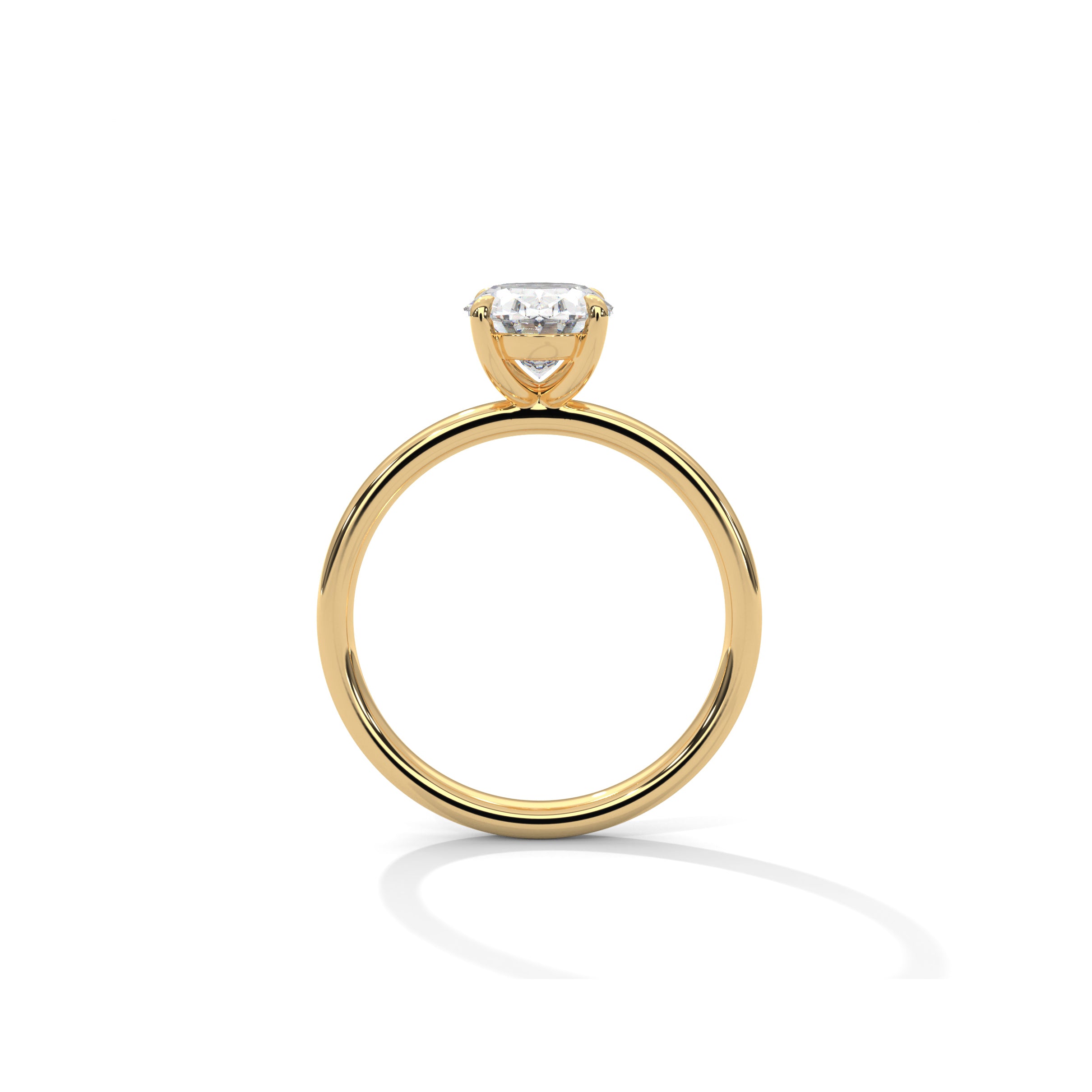 Oval Solitaire Engagement Ring 18K | Lab Grown Diamond