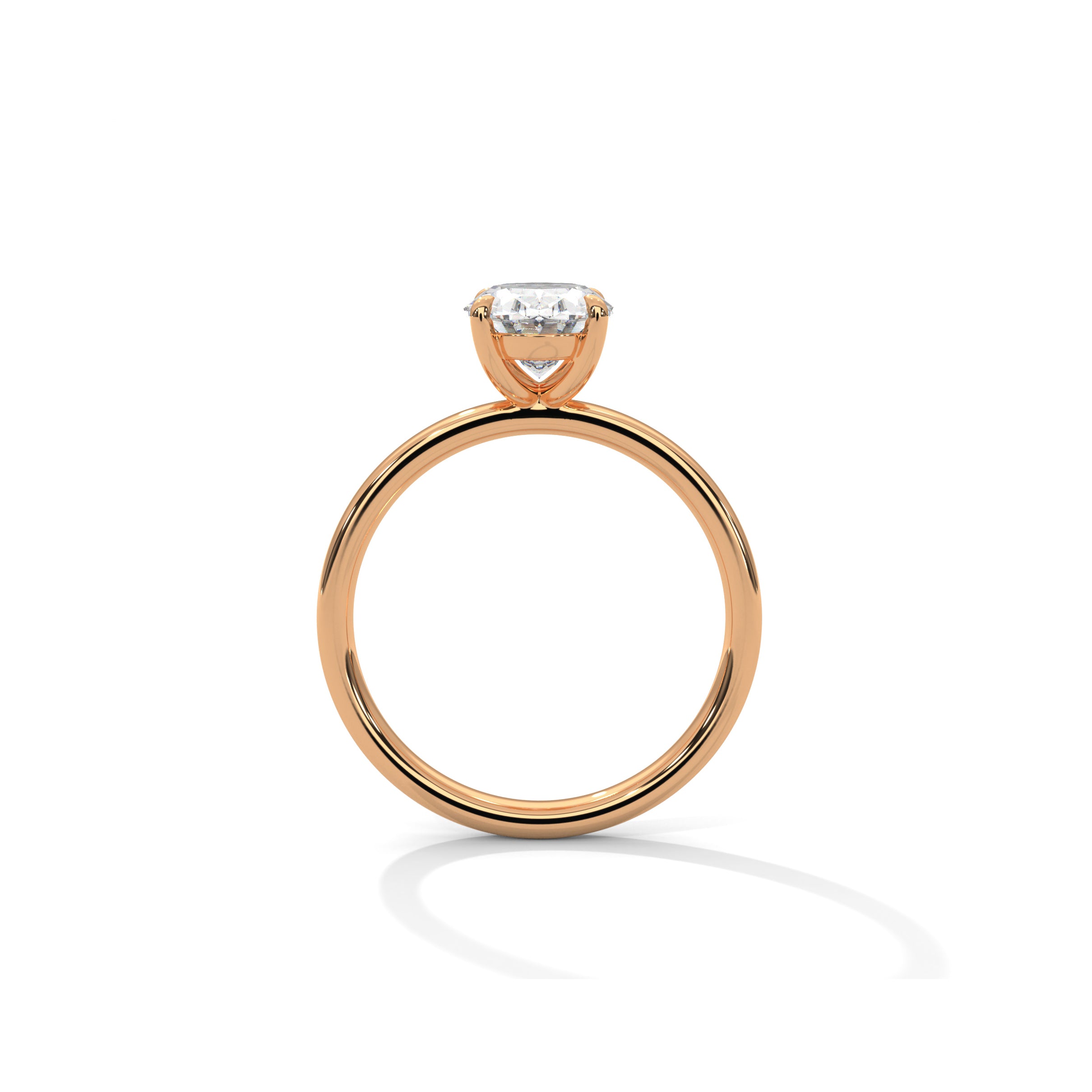 Oval Solitaire Engagement Ring 18K Rose Gold | Lab Grown Diamond