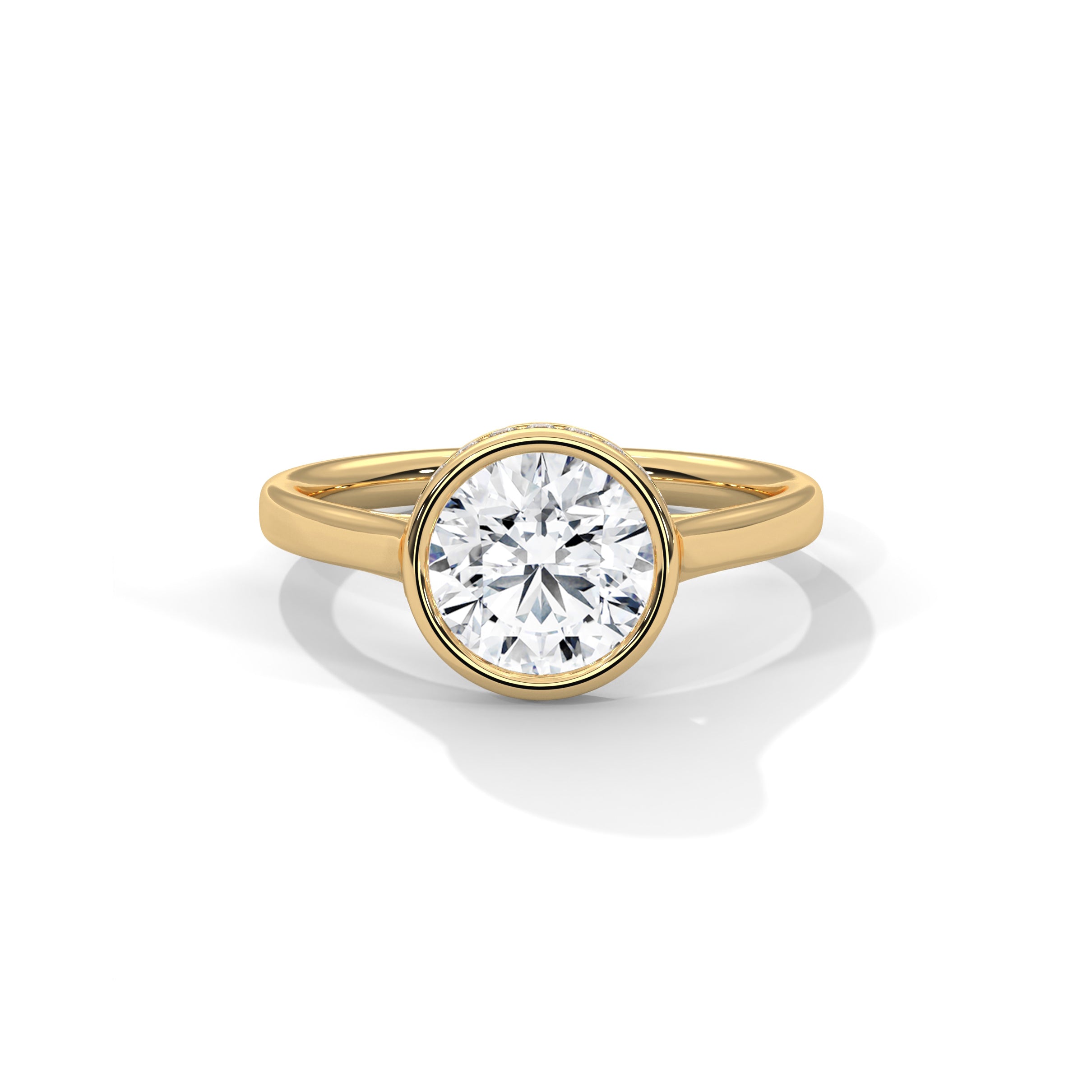 Bezel Set Engagement Ring 18K | Lab Grown Diamond