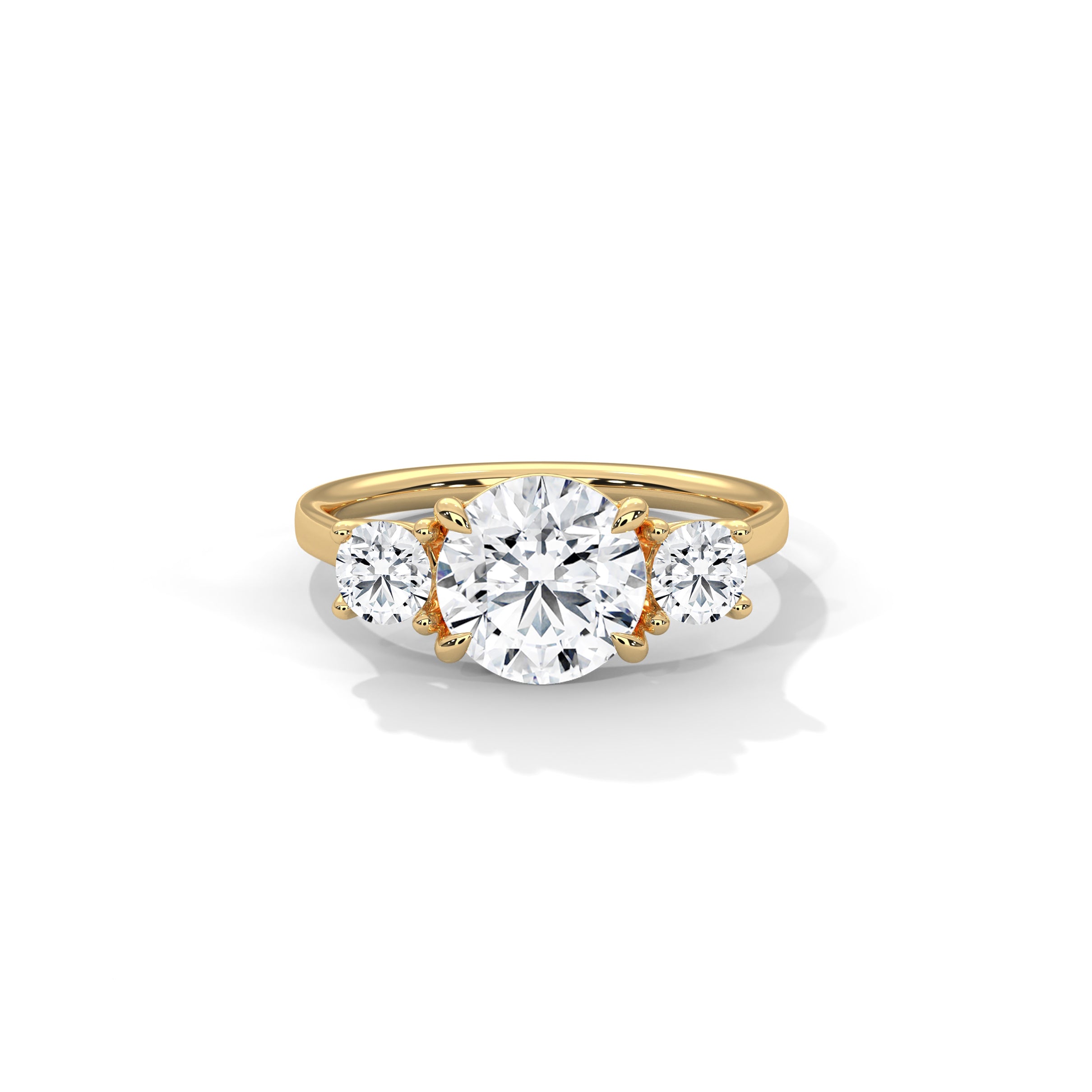 Three Stone Engagement Ring 18K | Lab Grown Diamond