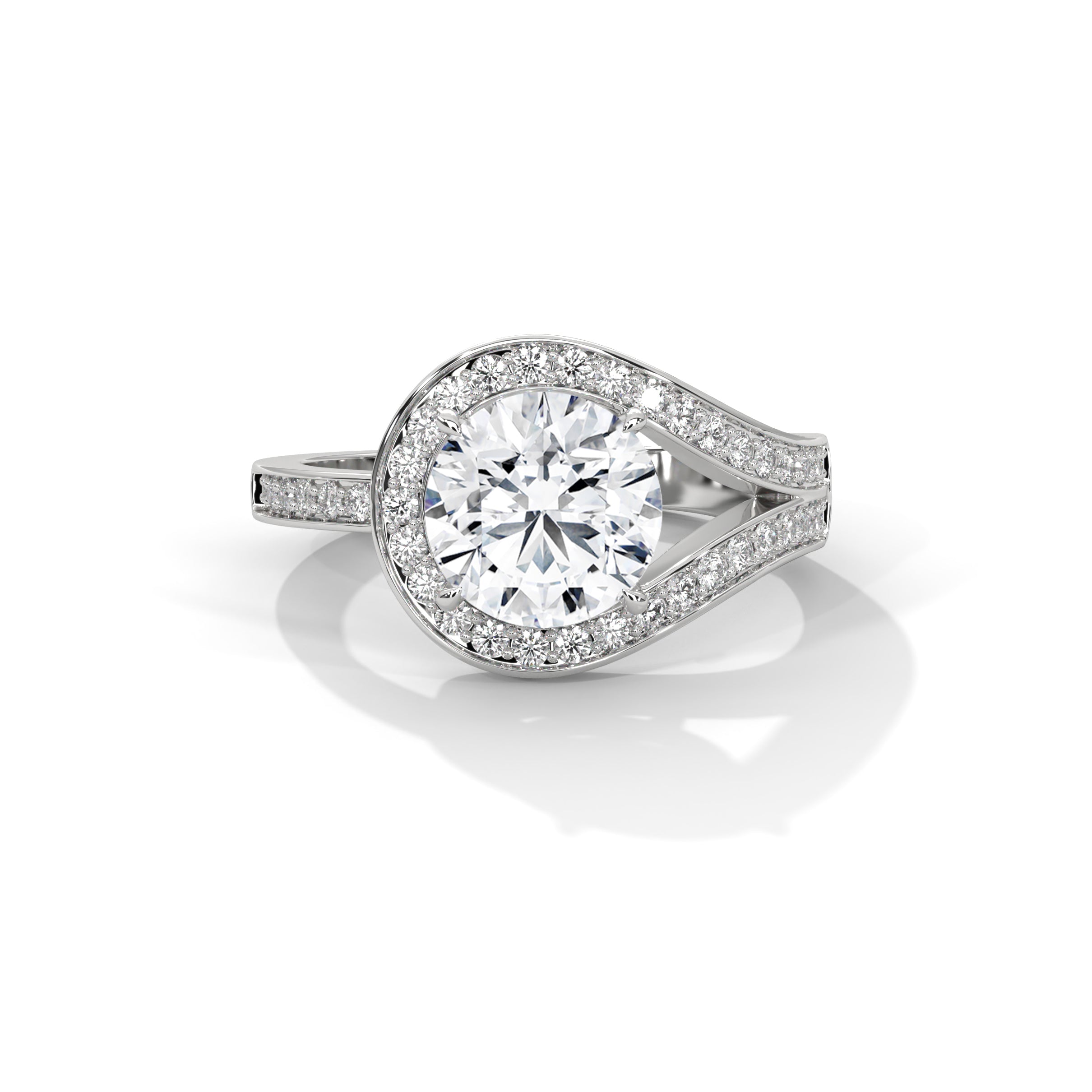 Infinite Halo Engagement Ring Platinum | Lab Grown Diamond