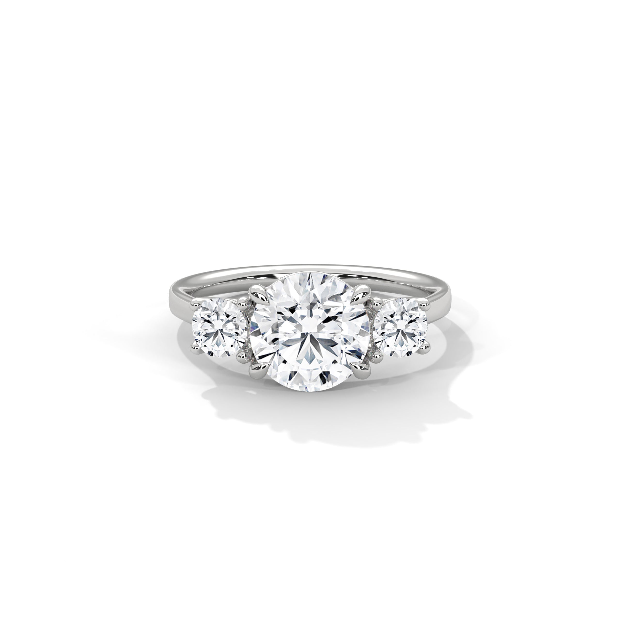 Three Stone Engagement Ring Platinum | Lab Grown Diamond