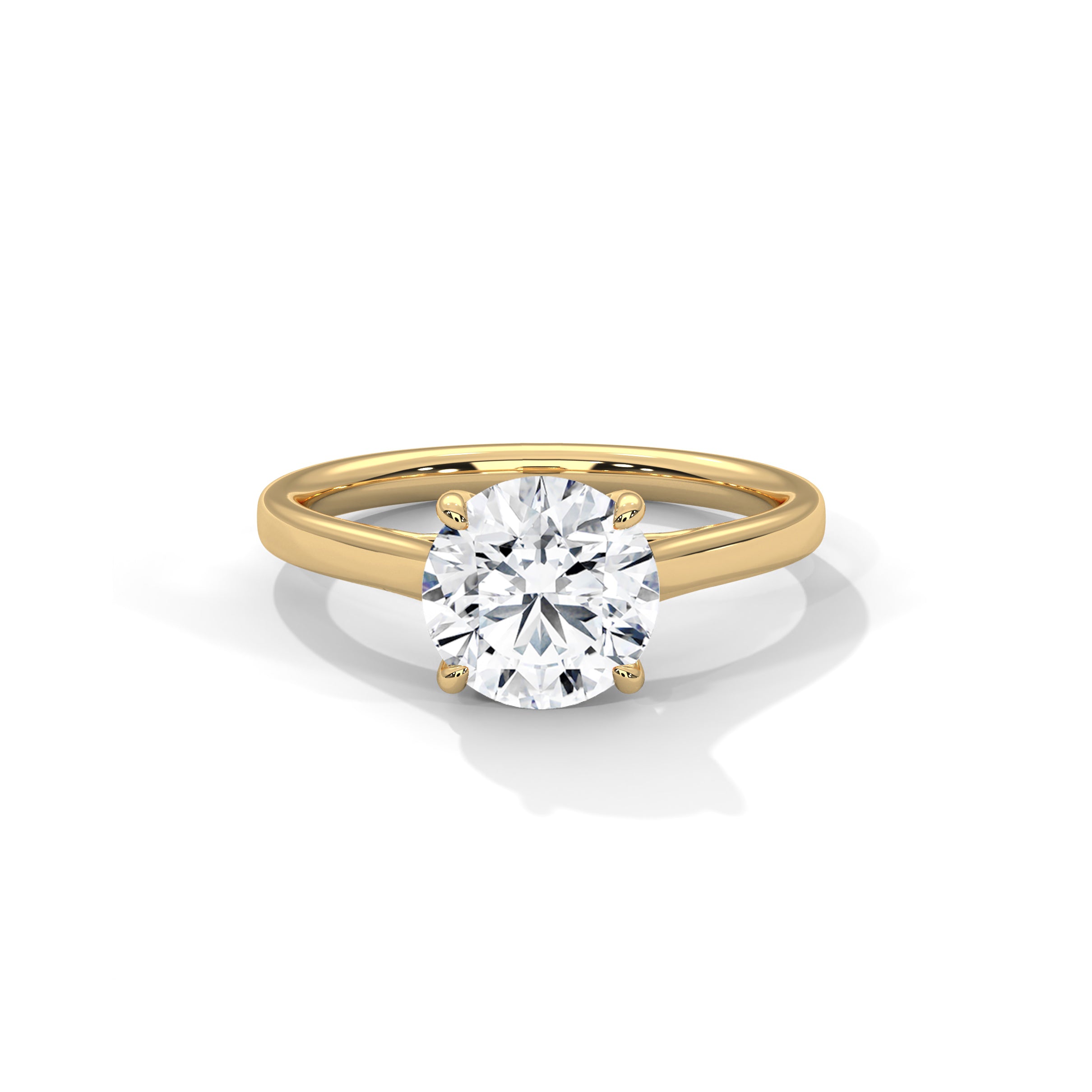 Four Prong Cathedral Engagement Ring 18K | Lab Grown Diamond