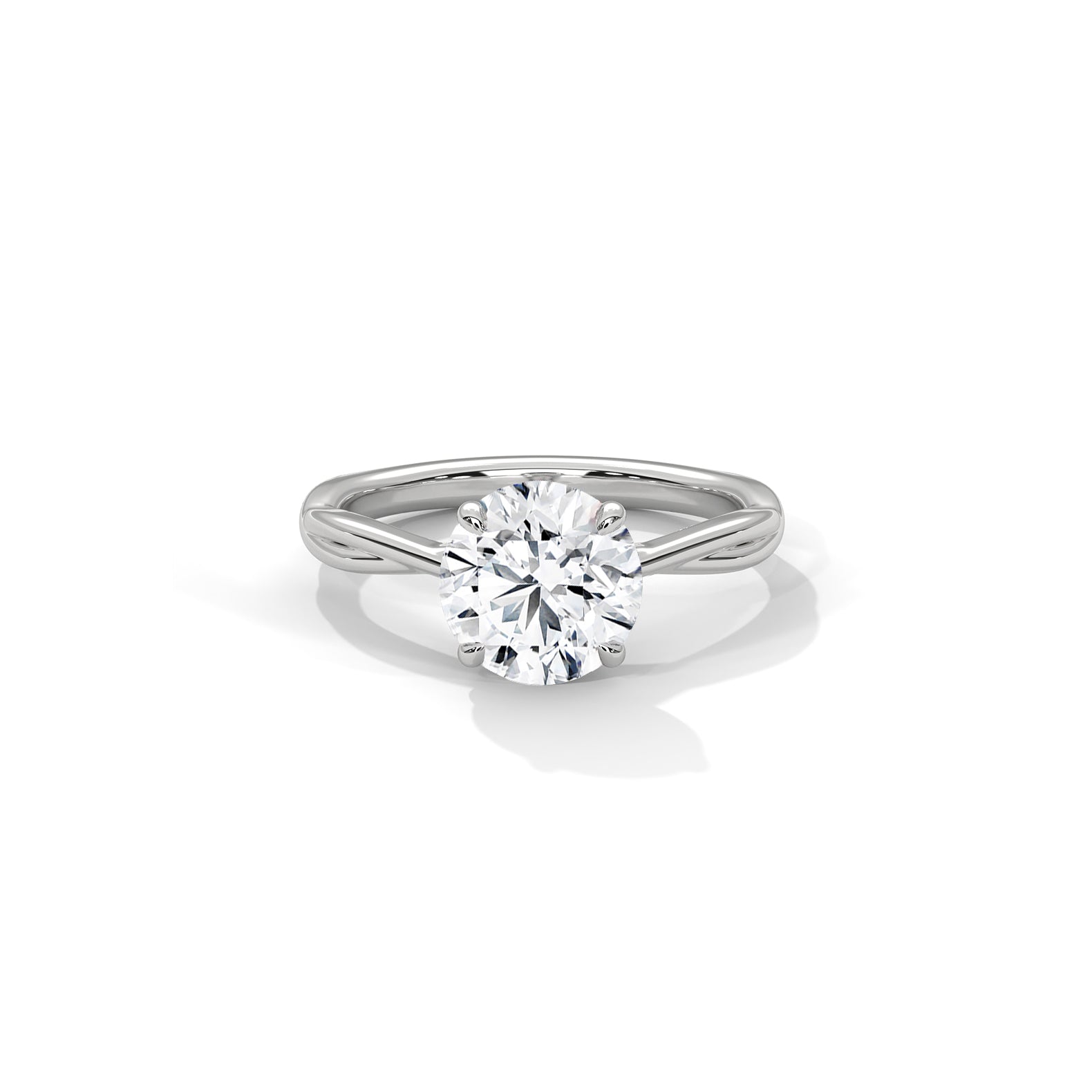 Twist Engagement Ring Platinum | Lab Grown Diamond