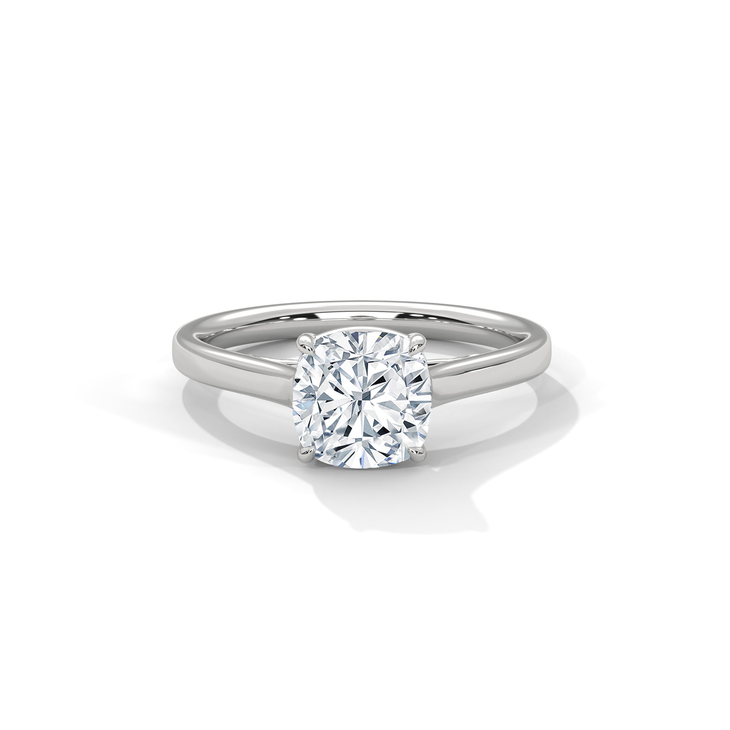 Cushion Cathedral Engagement Ring Platinum | Lab Grown Diamond
