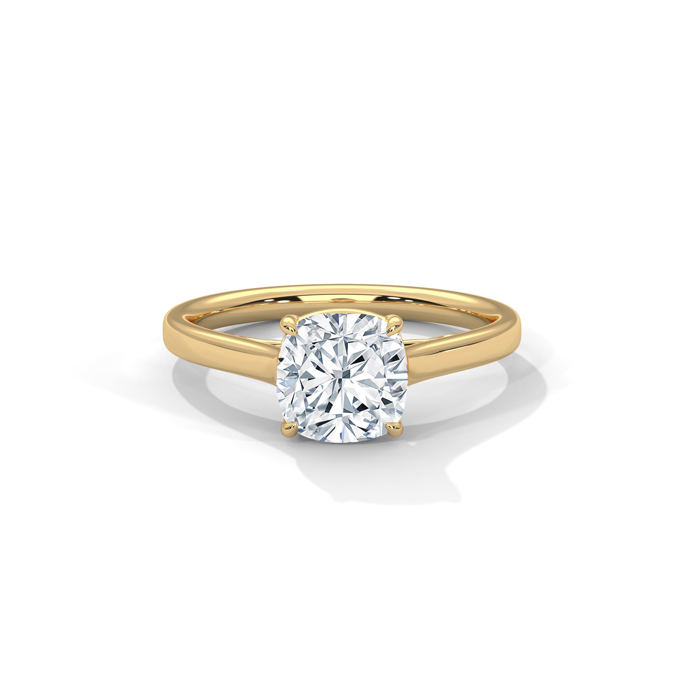 Cushion Cathedral Engagement Ring 18K | Lab Grown Diamond