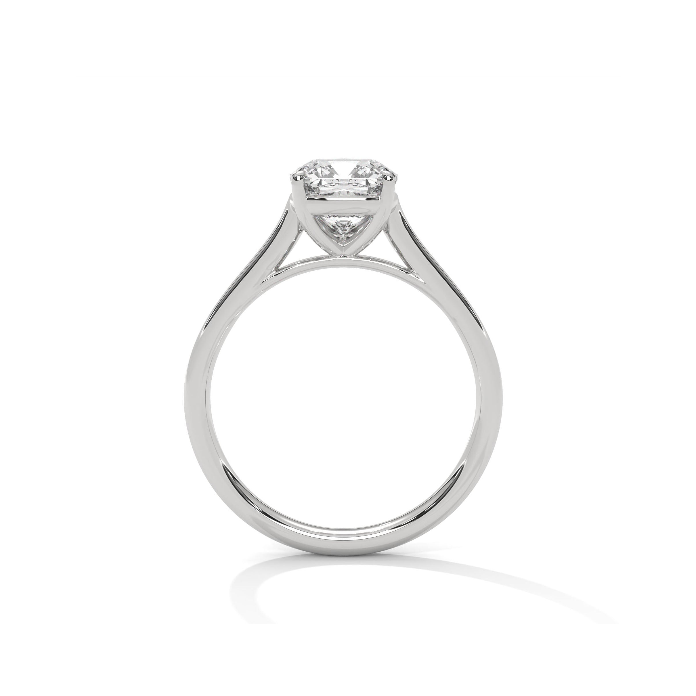 Cushion Cathedral Engagement Ring Platinum | Lab Grown Diamond