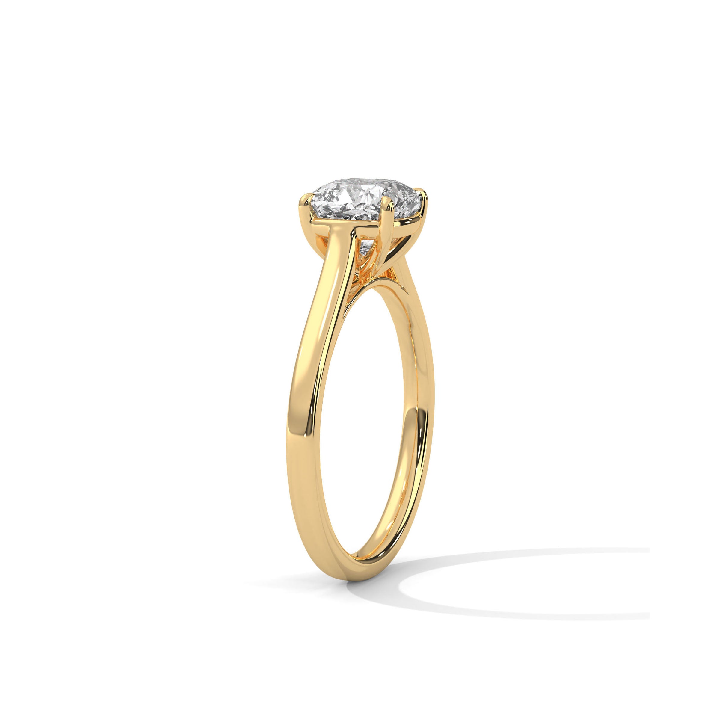Cushion Cathedral Engagement Ring 18K | Lab Grown Diamond