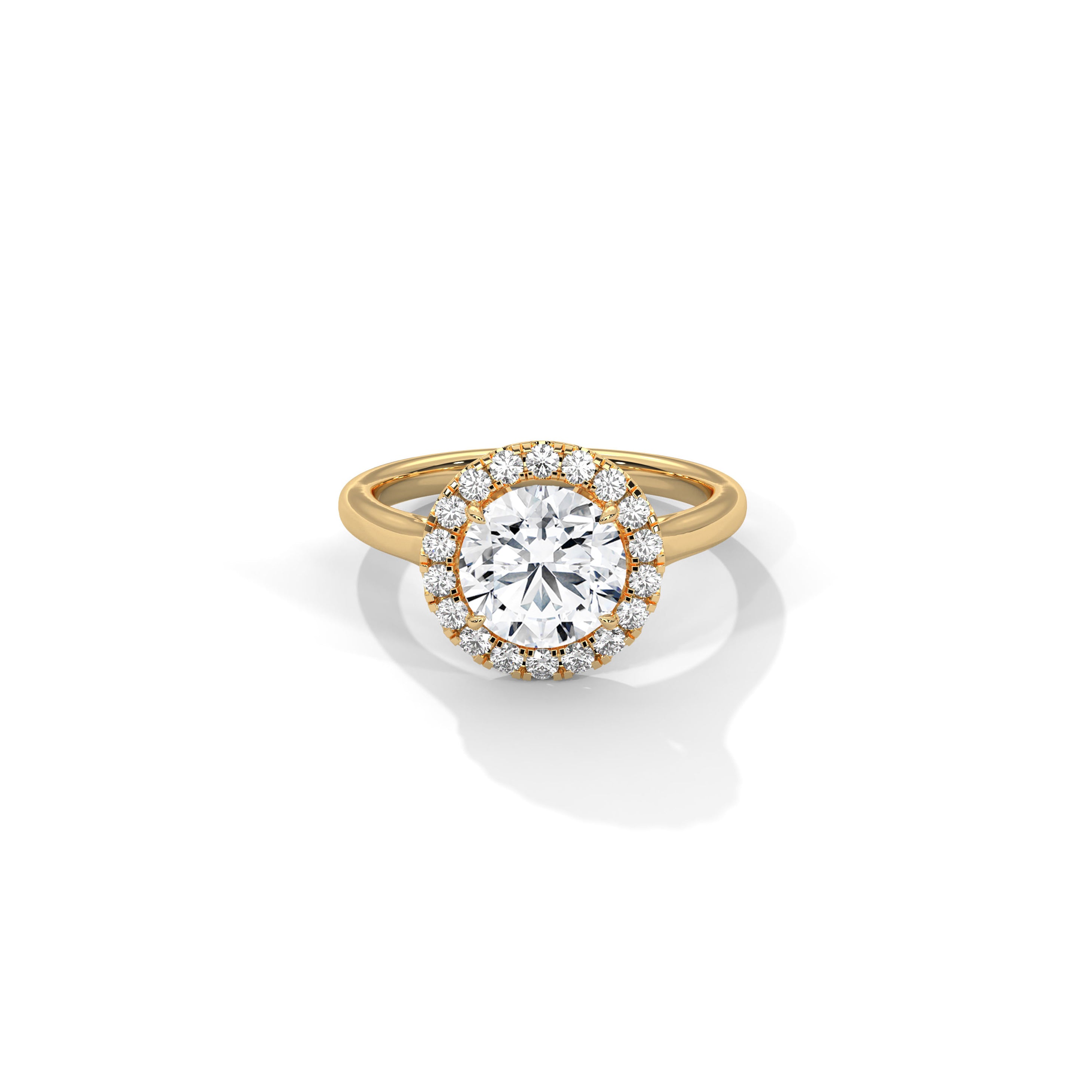 Halo Engagement Ring 18K | Lab Grown Diamond