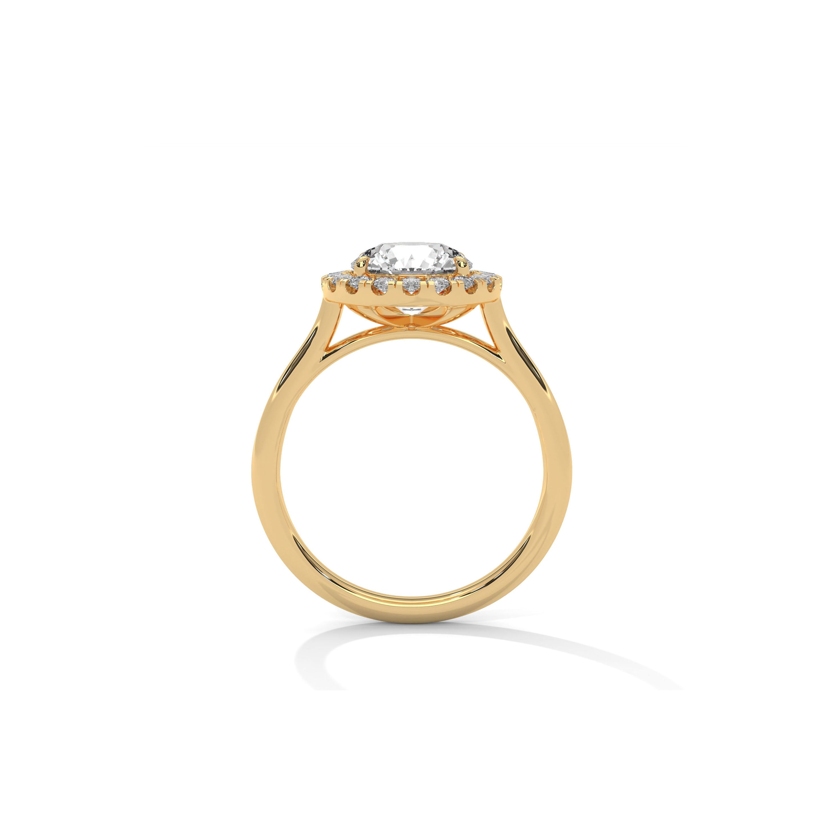 Halo Engagement Ring 18K | Lab Grown Diamond