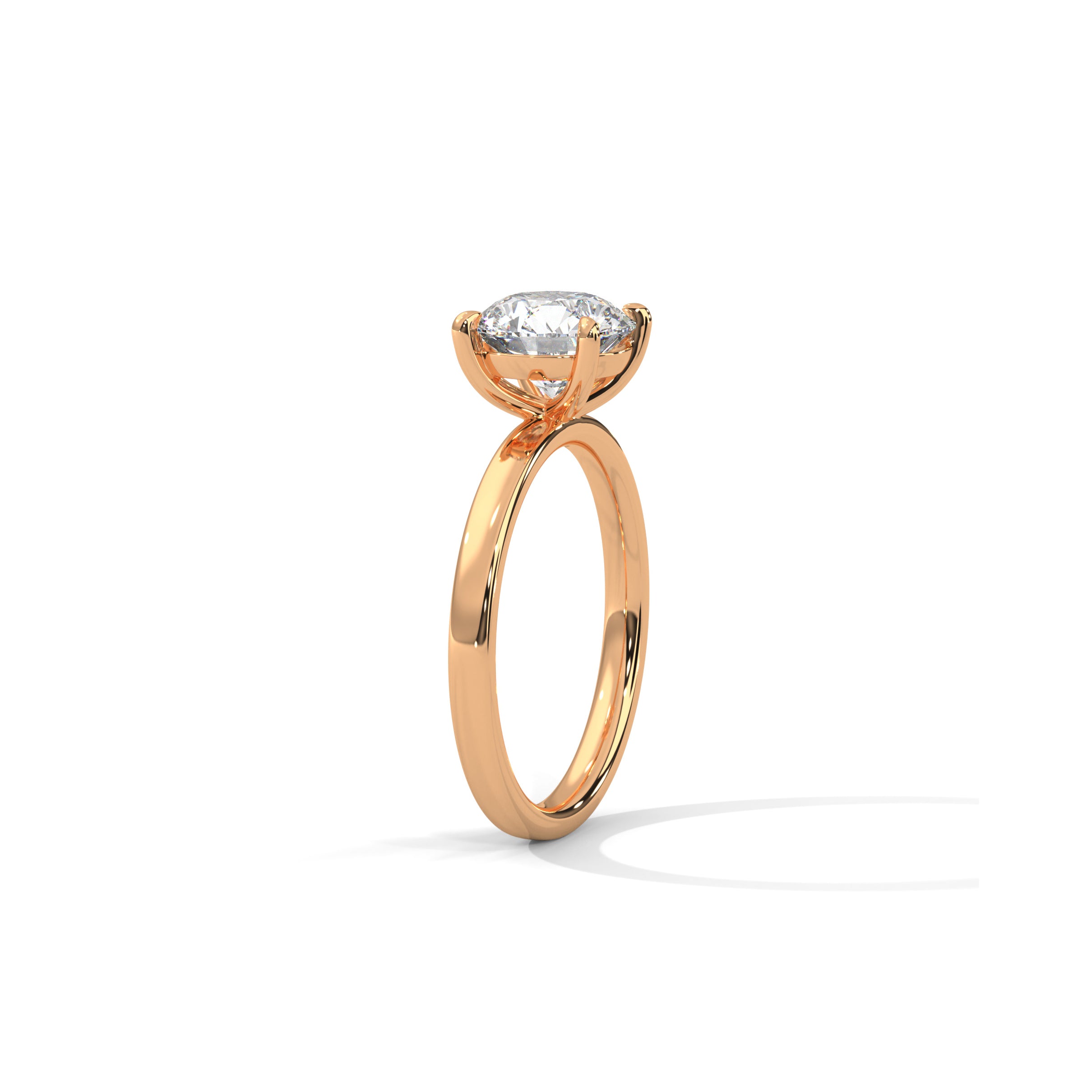 Four Prong Engagement Ring 18K Rose Gold | Lab Grown Diamond