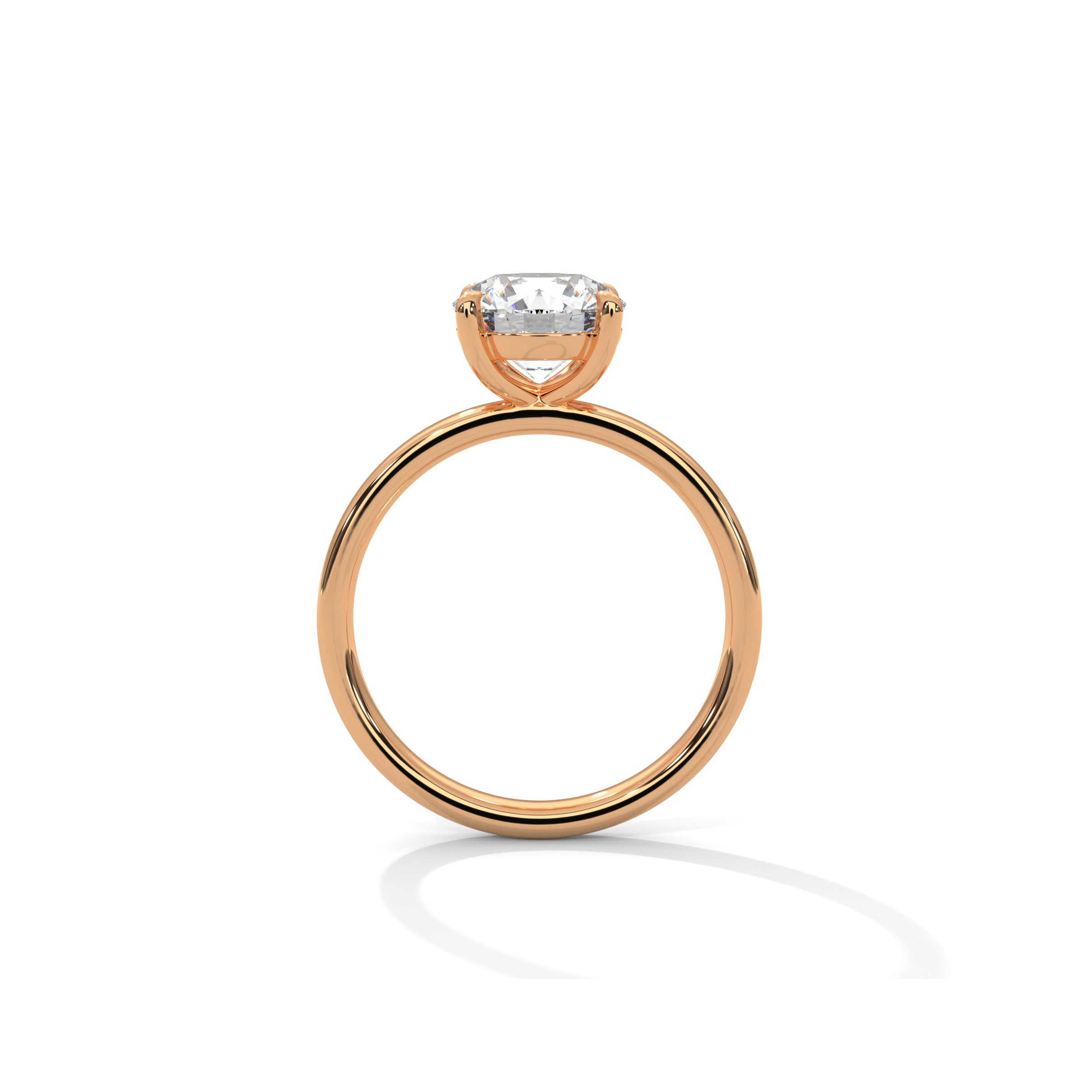 Four Prong Engagement Ring 18K Rose Gold | Lab Grown Diamond