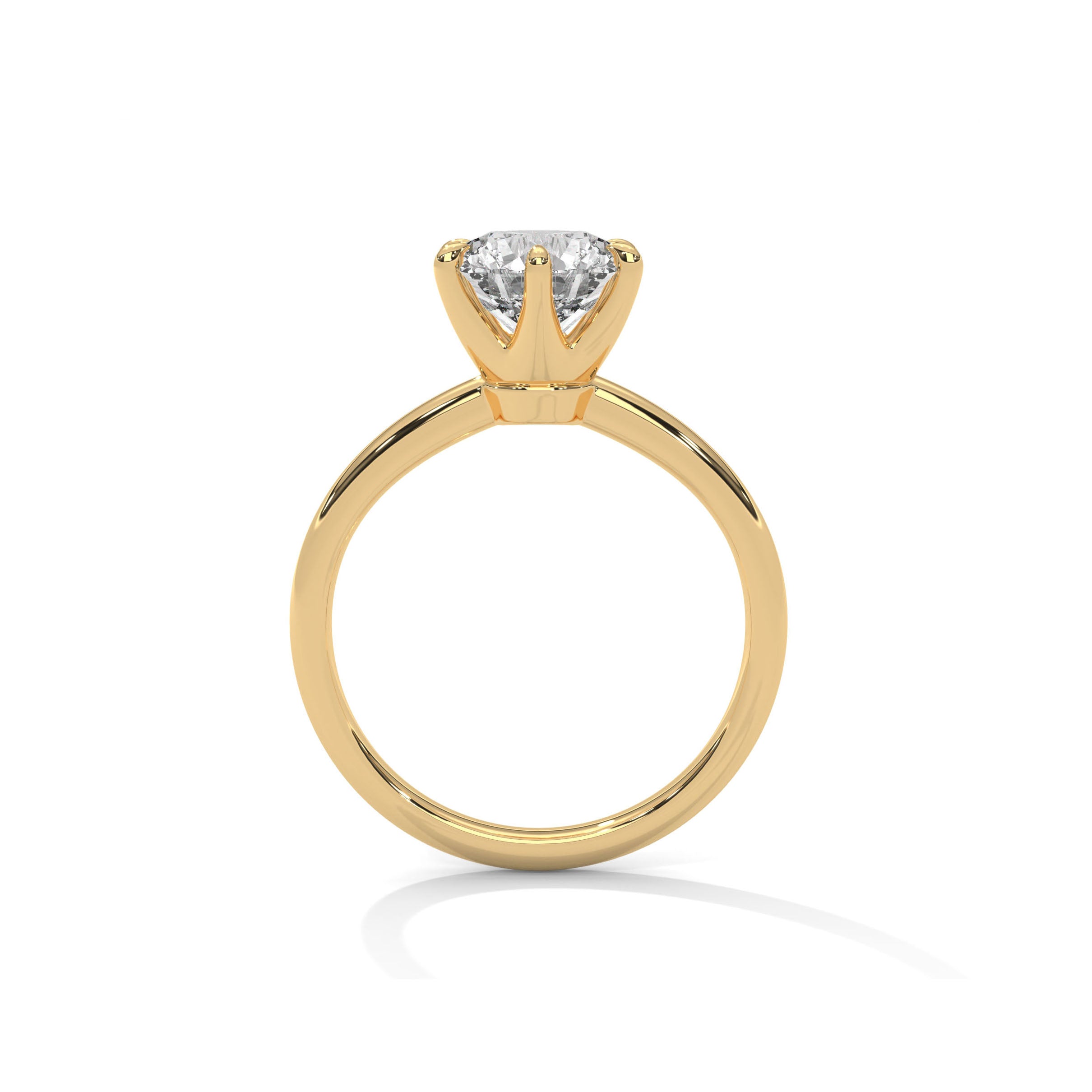 Six Prong Engagement Ring 18K | Lab Grown Diamond