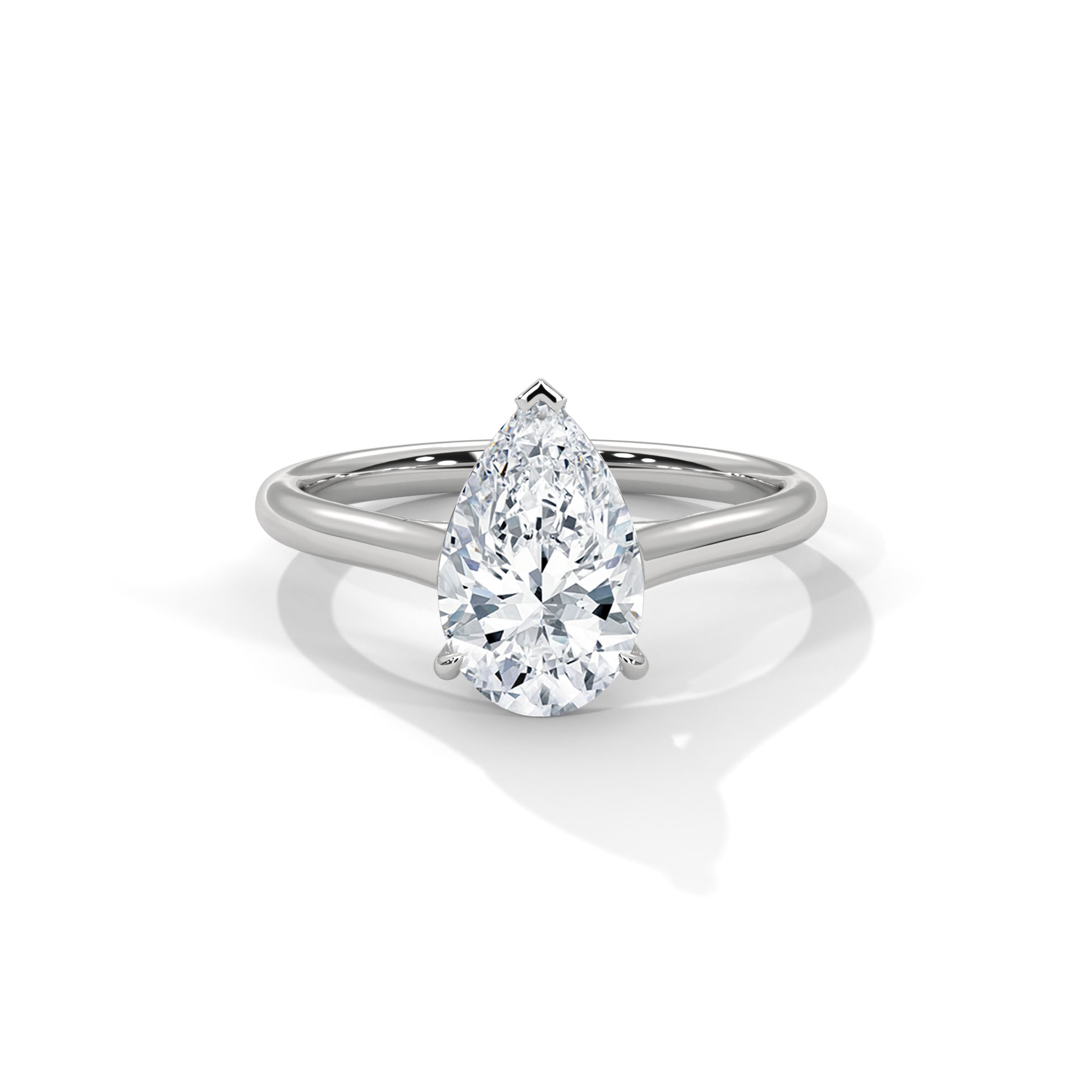 Pear Engagement Ring Platinum | Lab Grown Diamond
