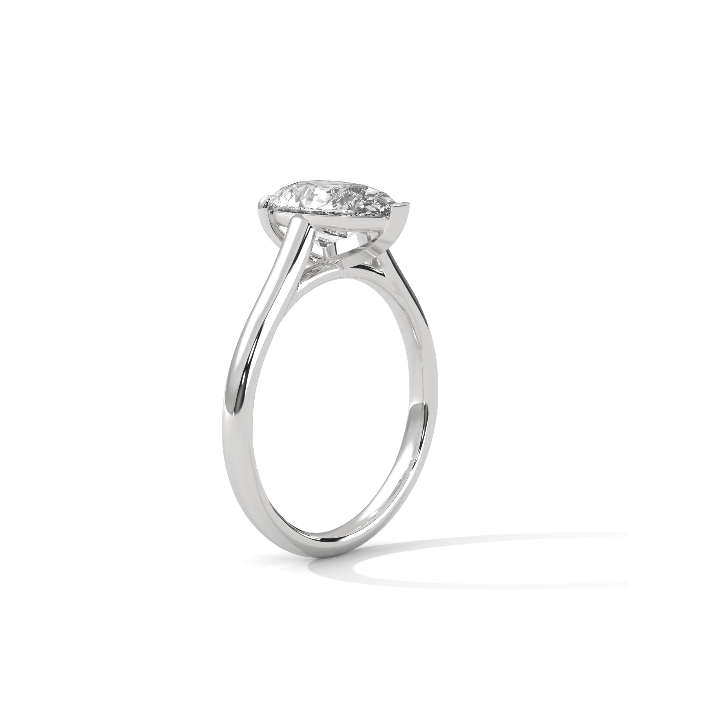 Pear Engagement Ring Platinum | Lab Grown Diamond