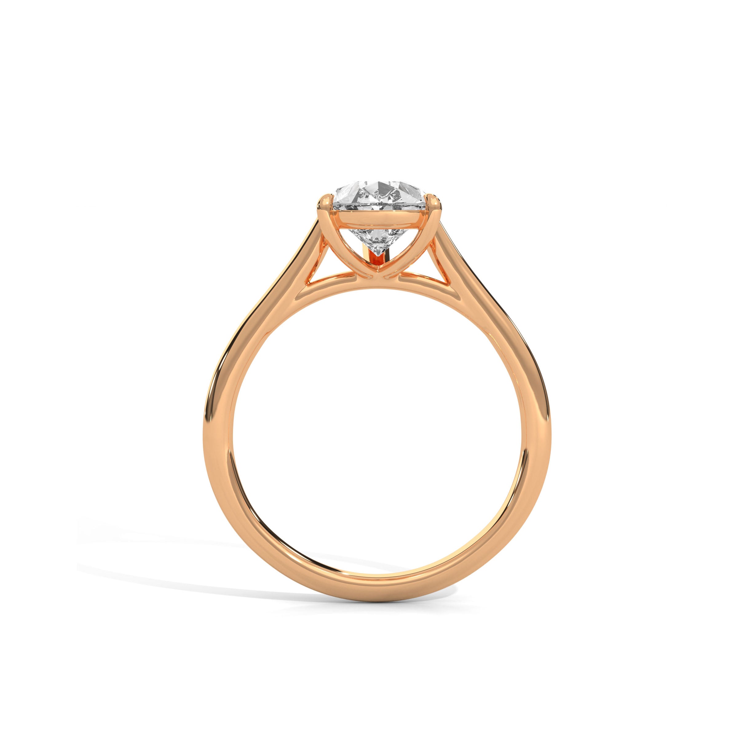 Pear Engagement Ring 18K Rose Gold | Lab Grown Diamond