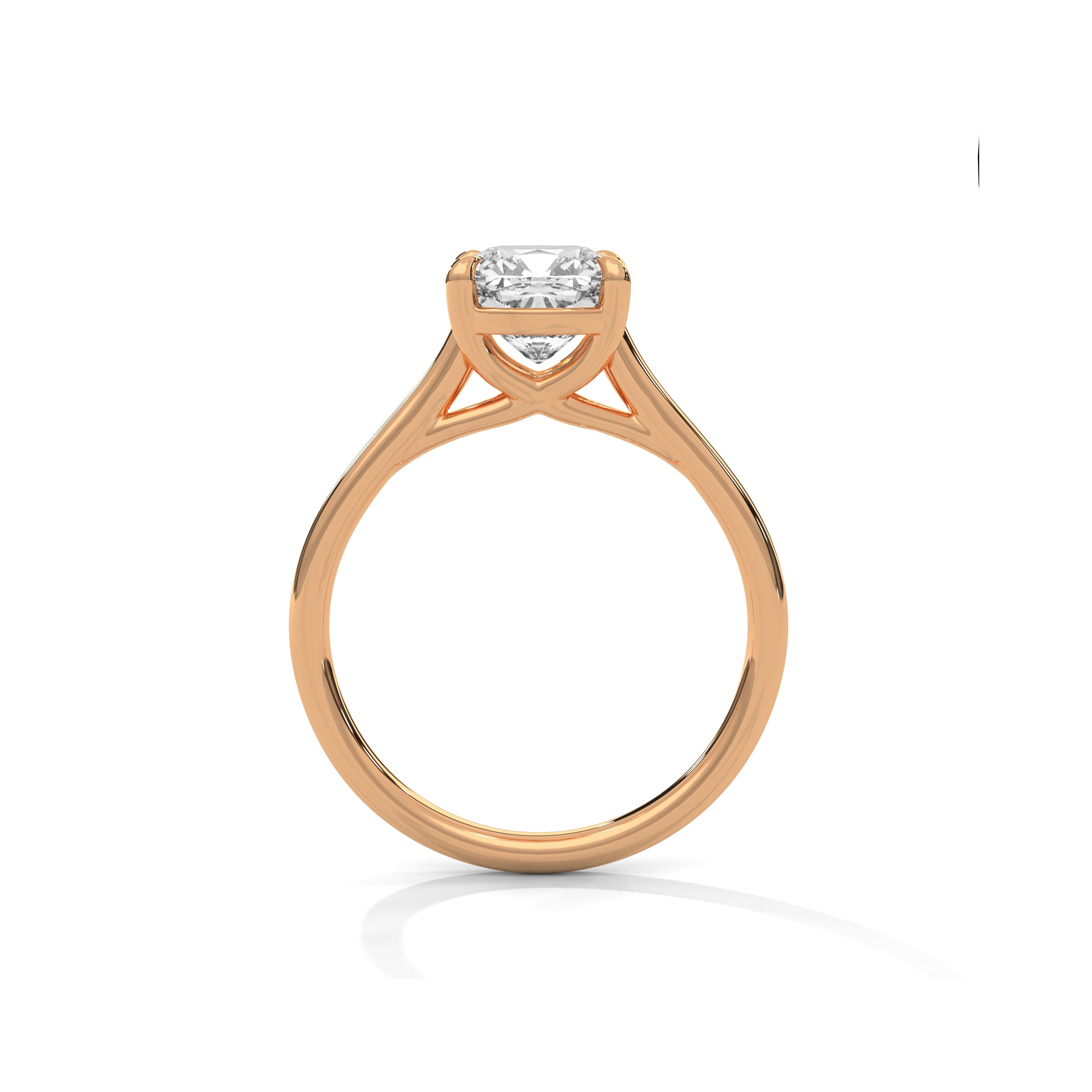 Cushion Engagement Ring 18K Rose Gold | Lab Grown Diamond