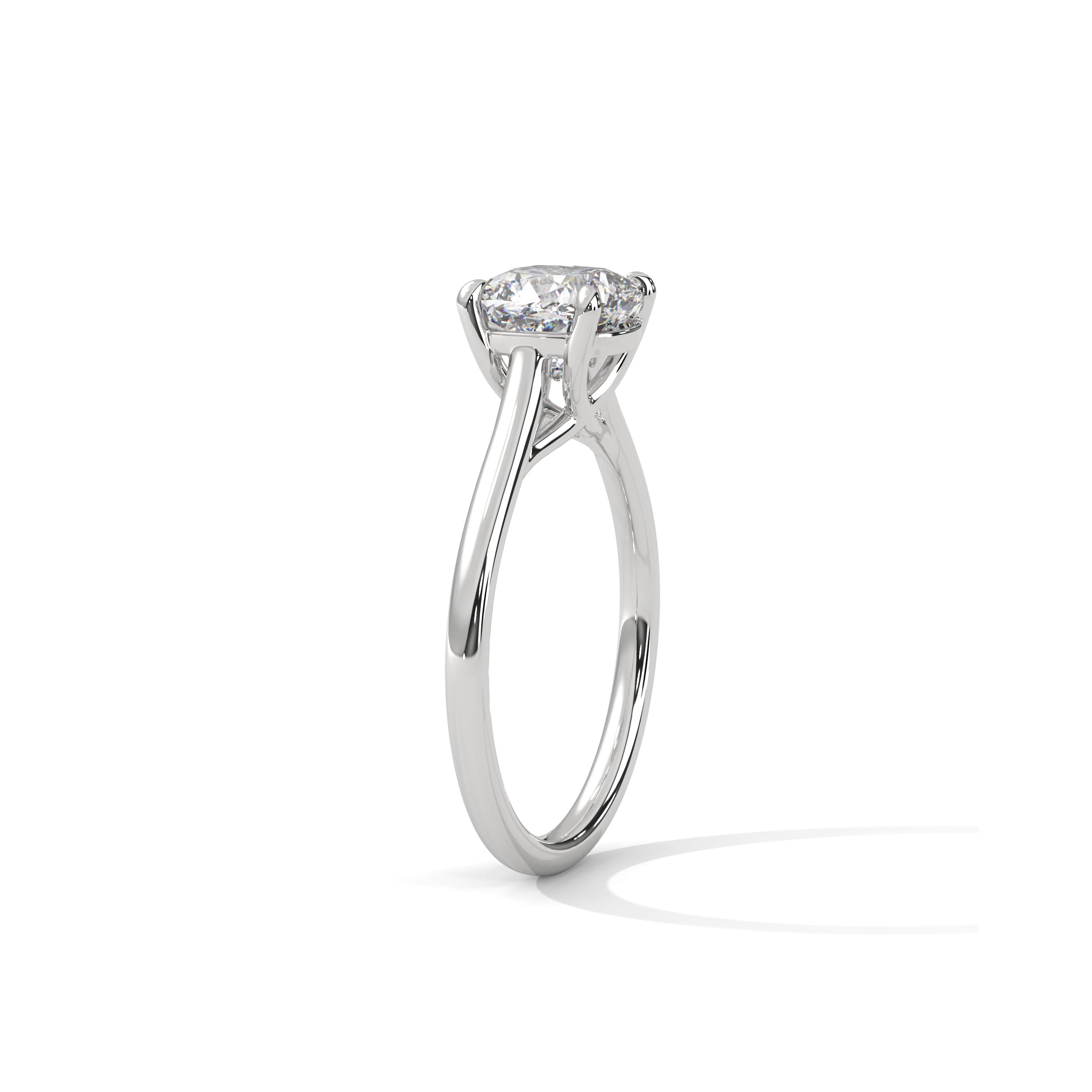 Cushion Engagement Ring Platinum | Lab Grown Diamond