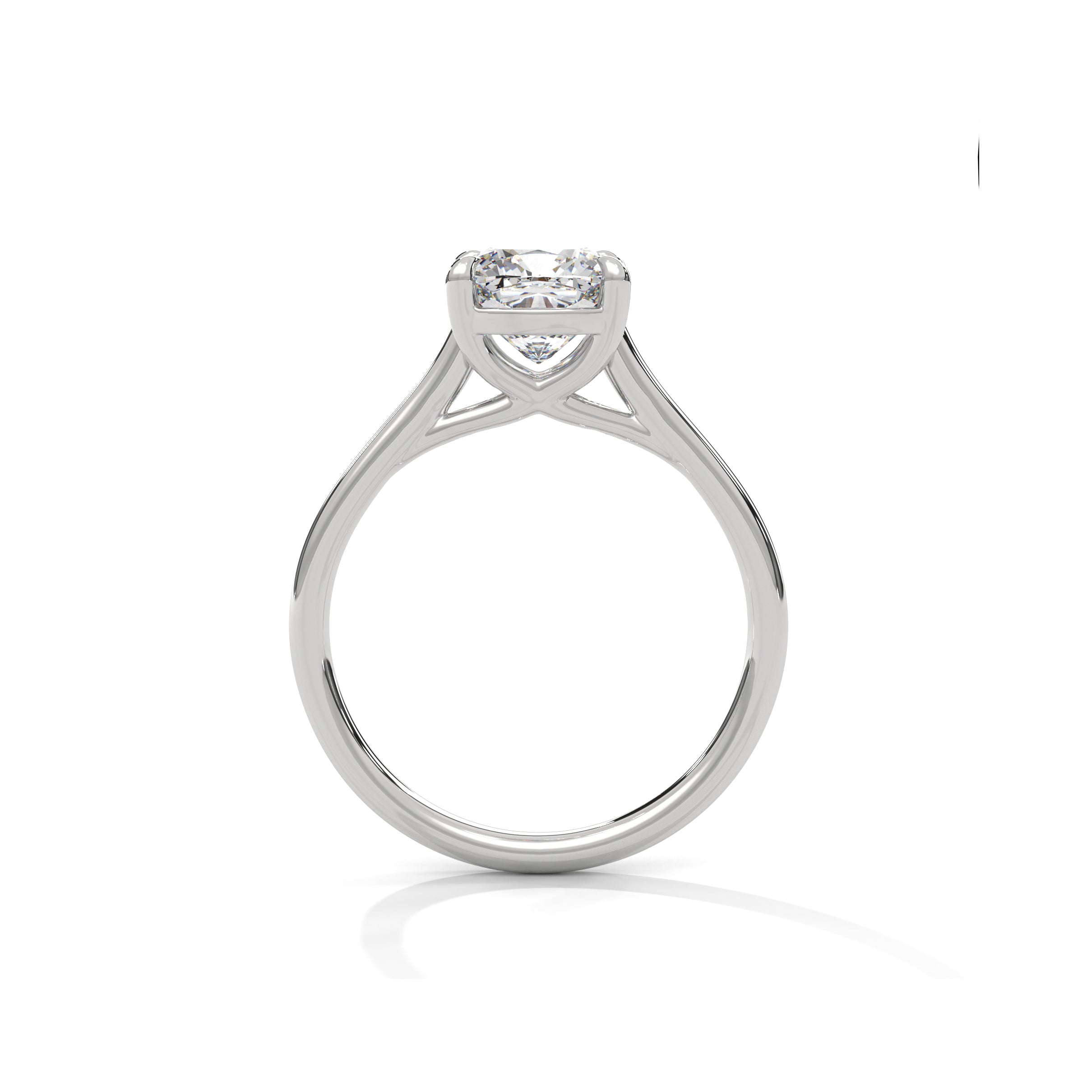 Cushion Engagement Ring Platinum | Lab Grown Diamond