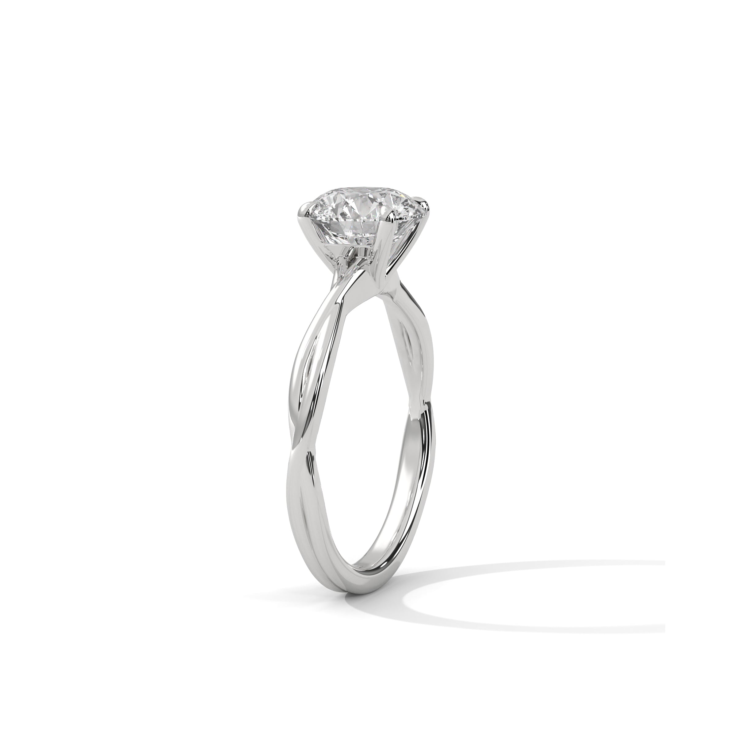 Twist Engagement Ring Platinum | Lab Grown Diamond