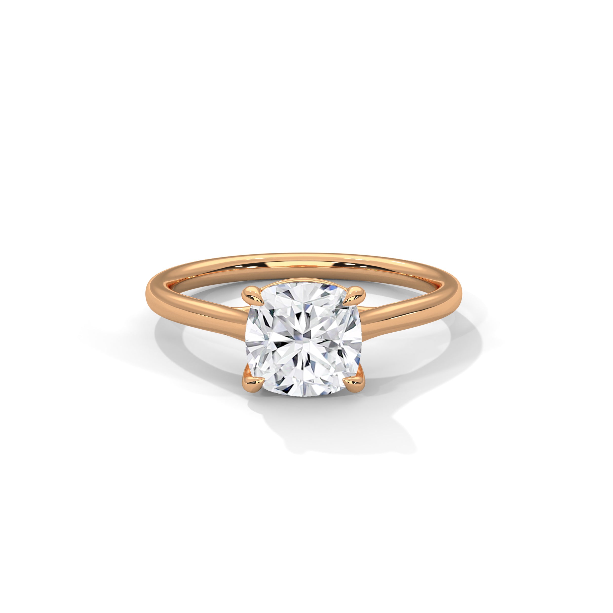 Cushion Engagement Ring 18K Rose Gold | Lab Grown Diamond