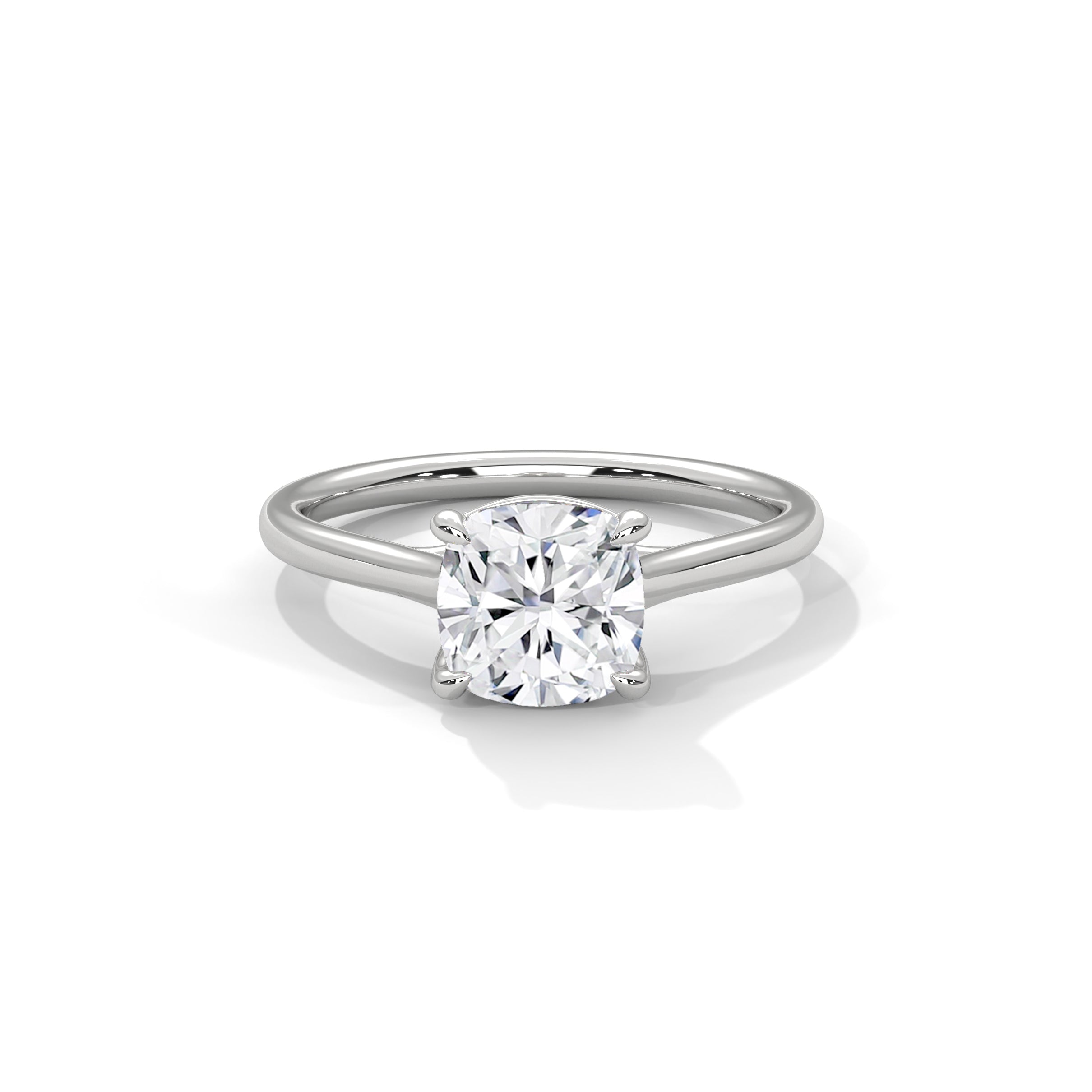 Cushion Engagement Ring Platinum | Lab Grown Diamond
