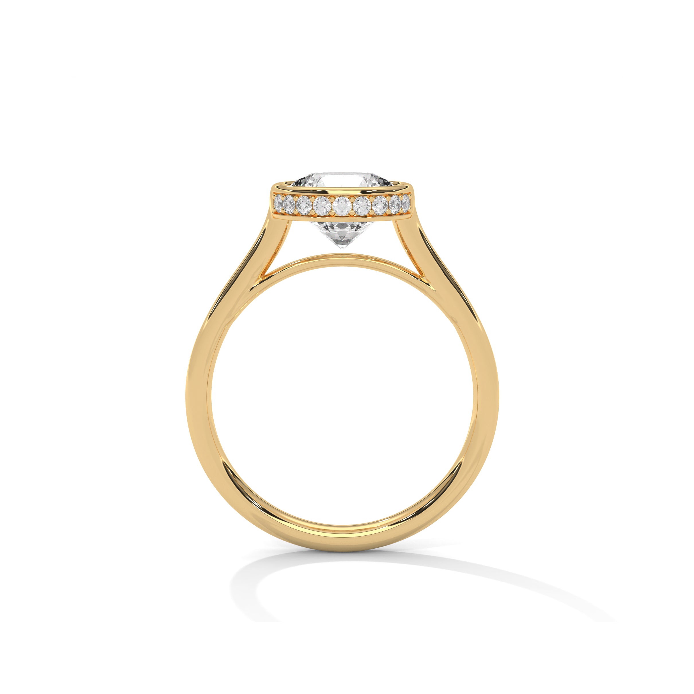 Bezel Set Engagement Ring 18K | Lab Grown Diamond