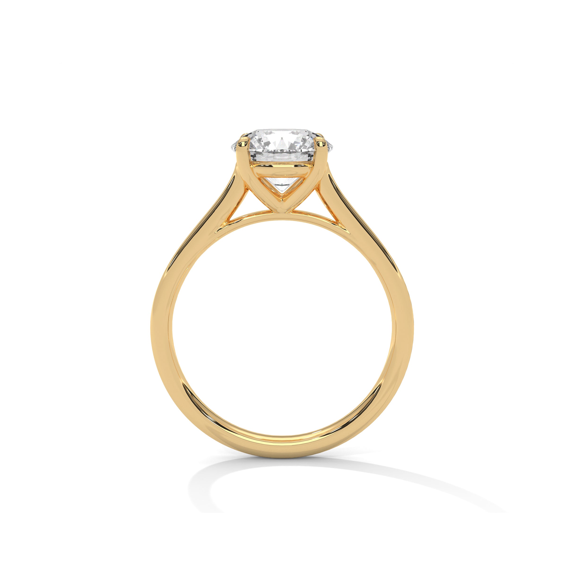 Four Prong Cathedral Engagement Ring 18K | Lab Grown Diamond