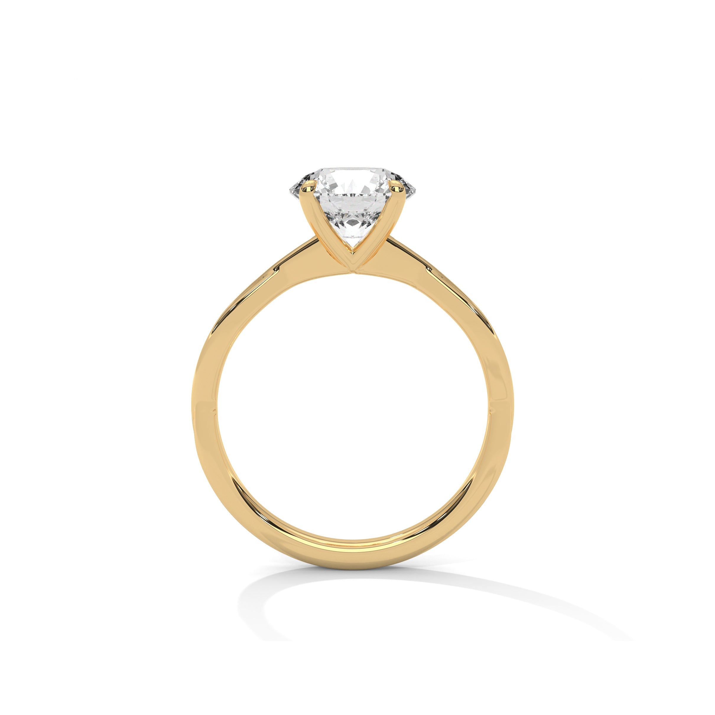 Twist Engagement Ring 18K | Lab Grown Diamond