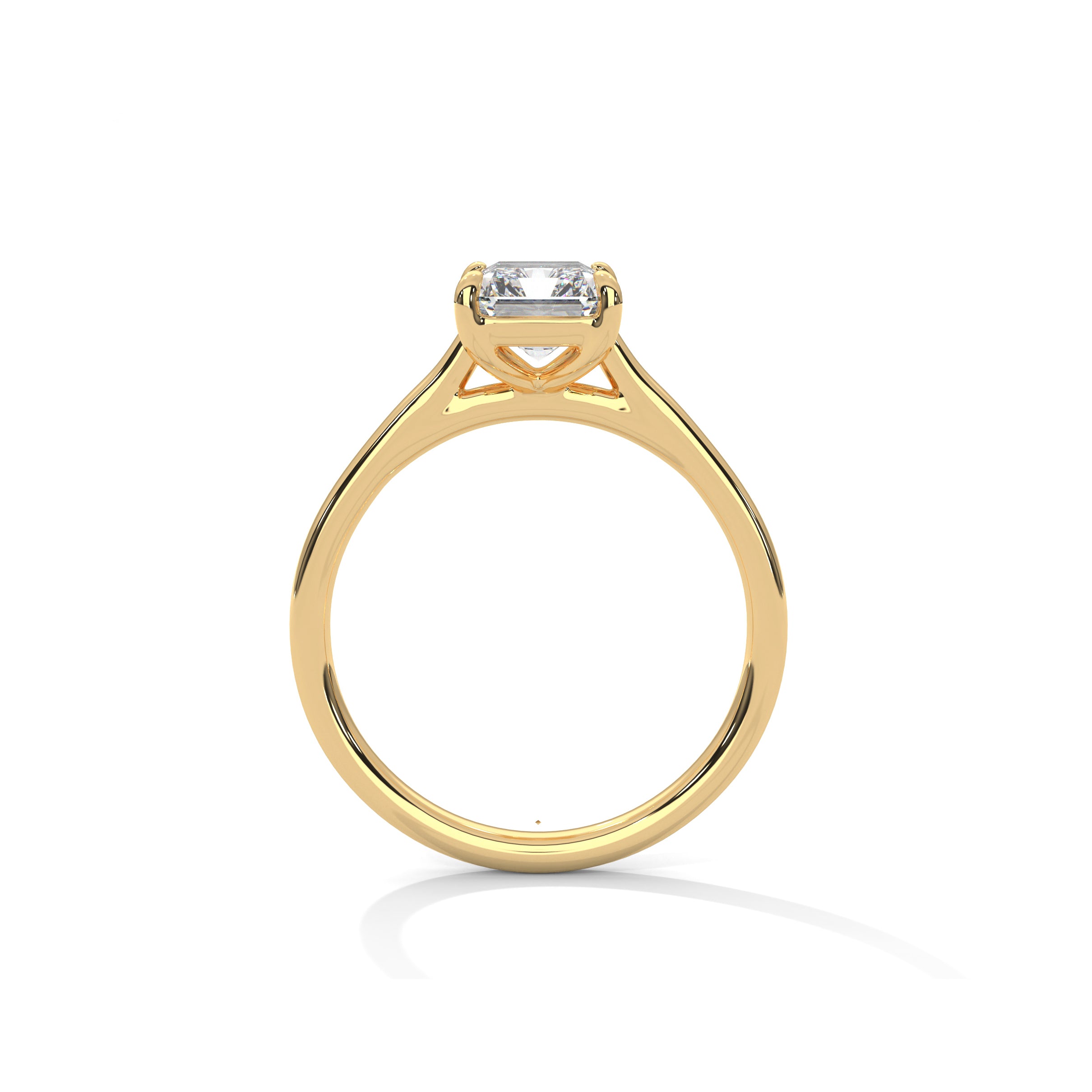 Emerald Engagement Ring 18K | Lab Grown Diamond