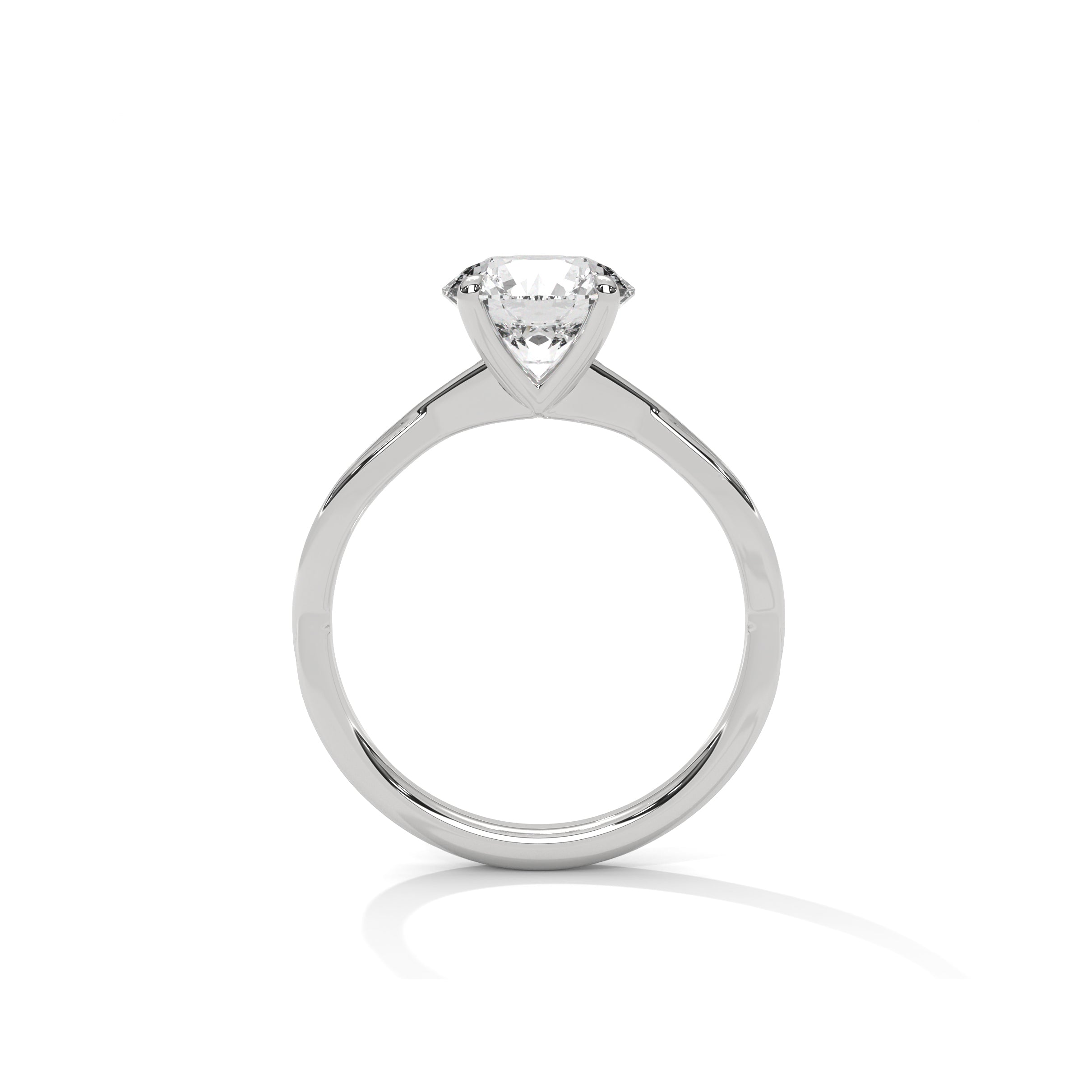 Twist Engagement Ring Platinum | Lab Grown Diamond