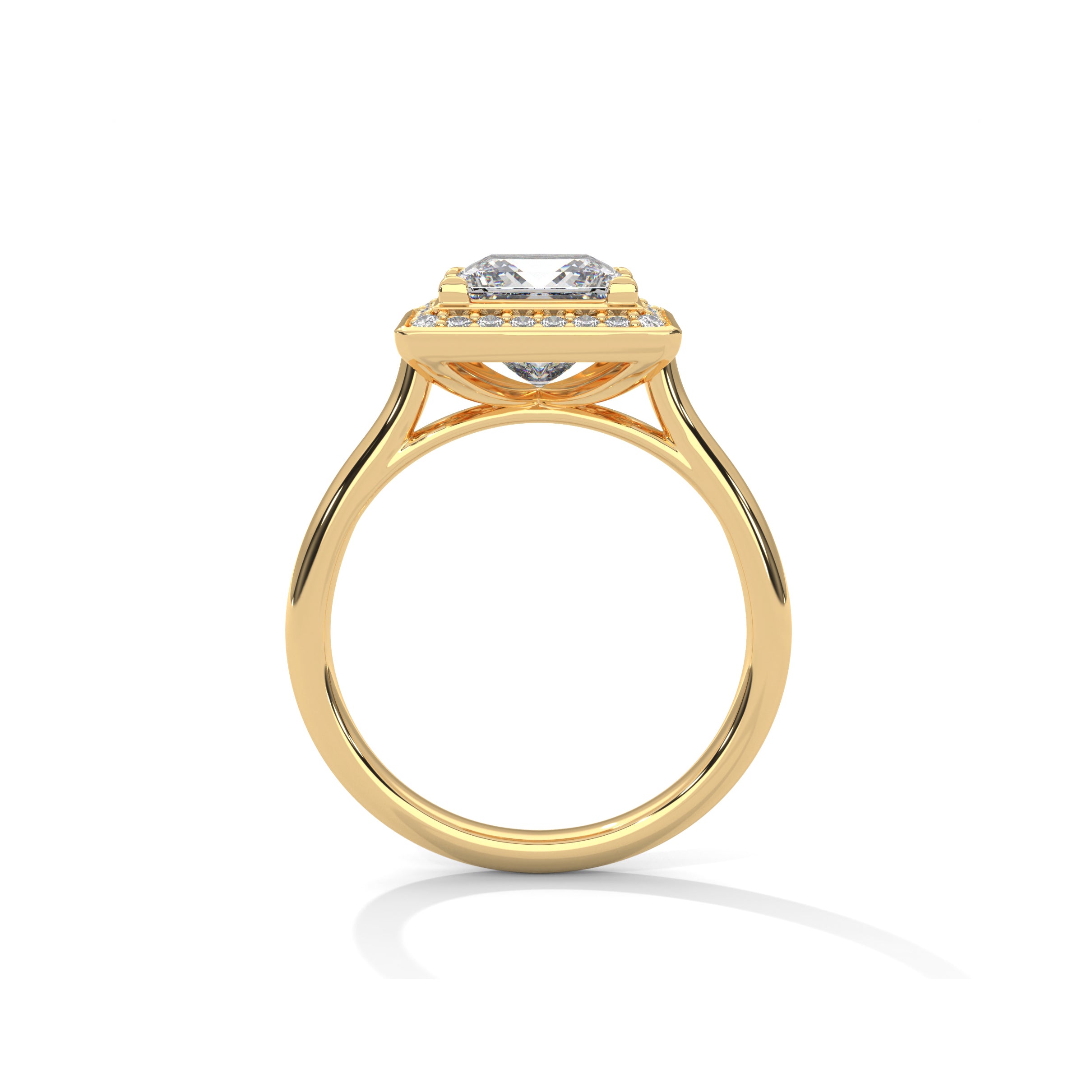 Princess Halo Engagement Ring 18K | Lab Grown Diamond