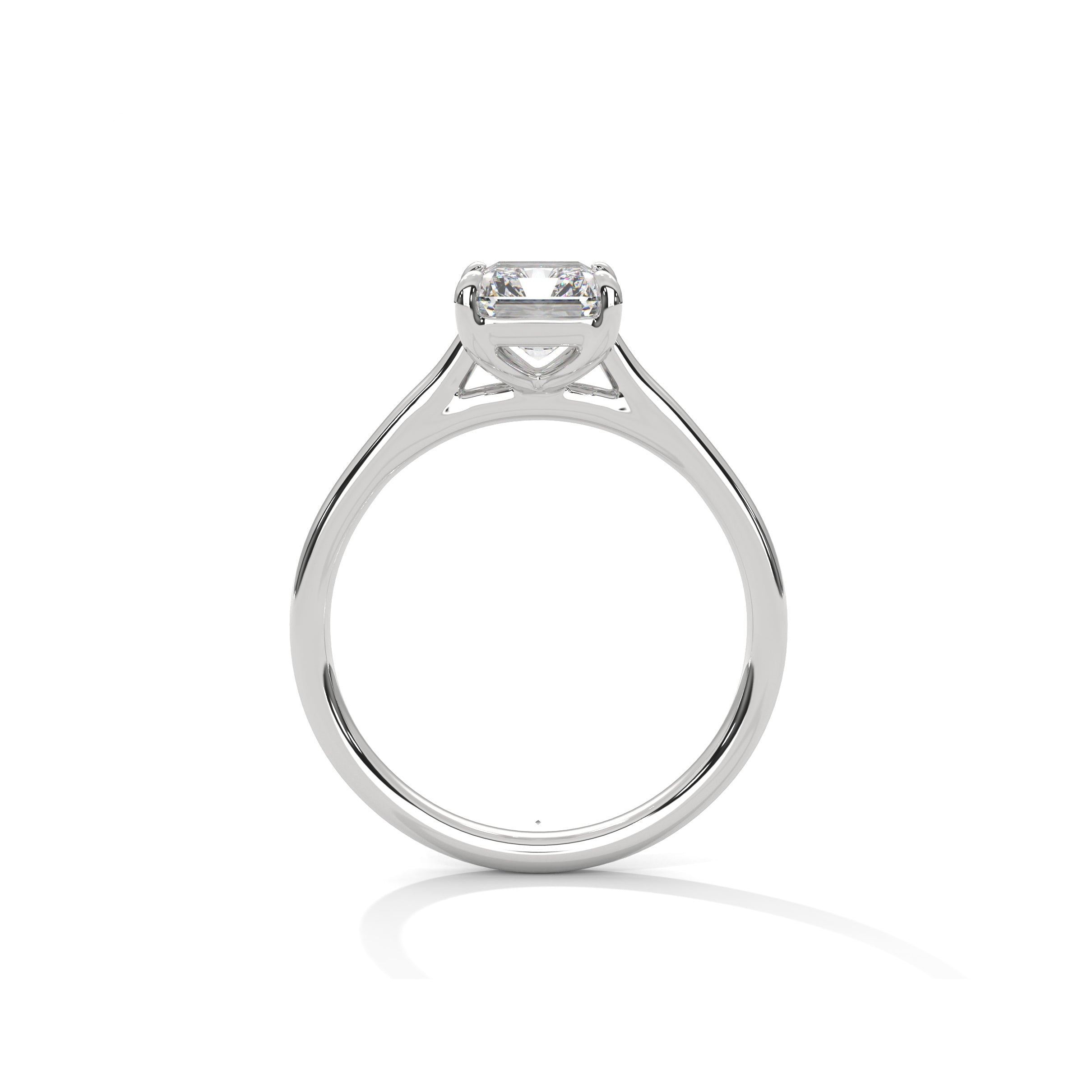 Emerald Engagement Ring Platinum | Lab Grown Diamond