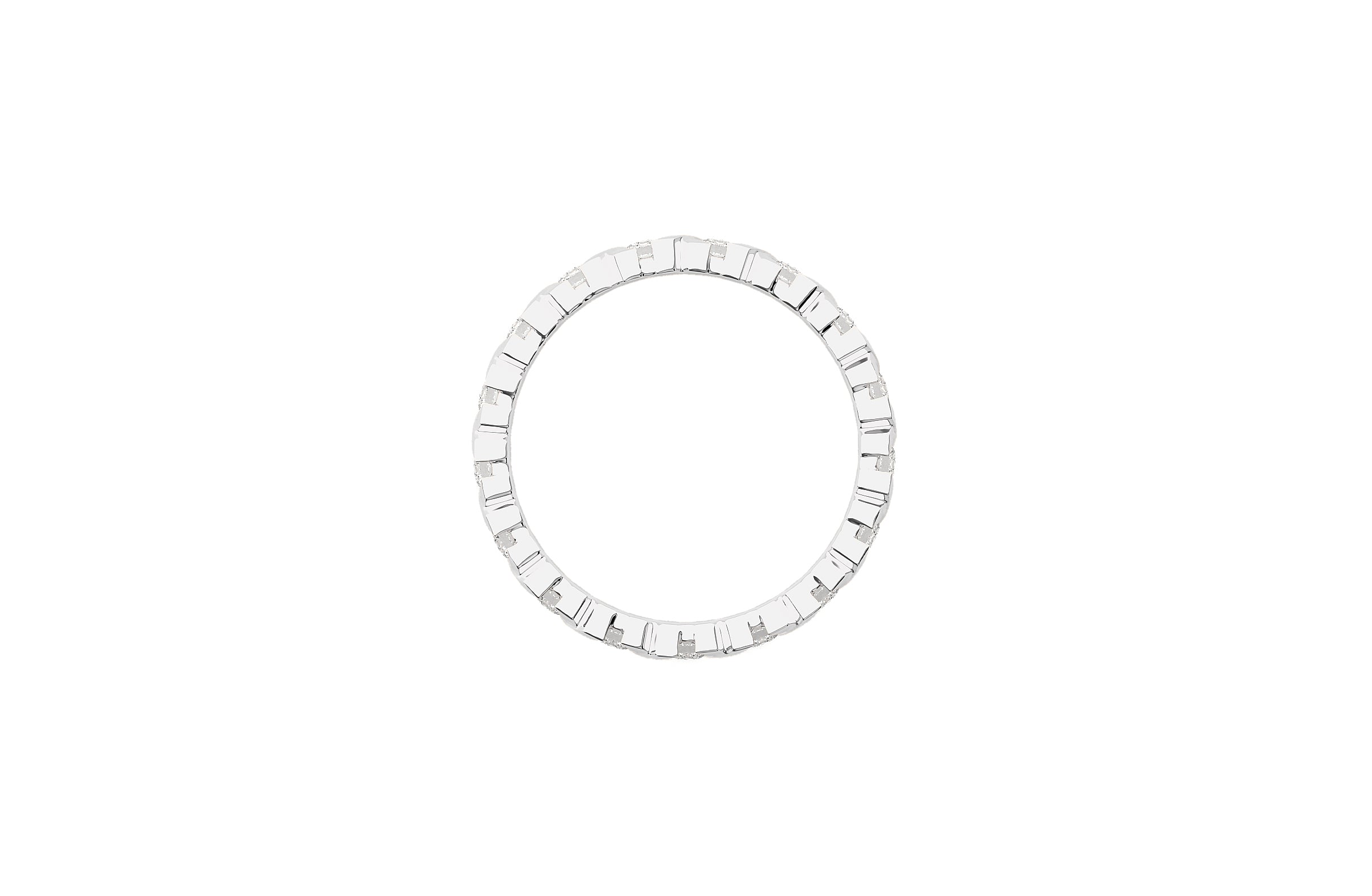 2.2mm Lab Grown Diamond "X" Design Wedding Ring 18K or Platinum