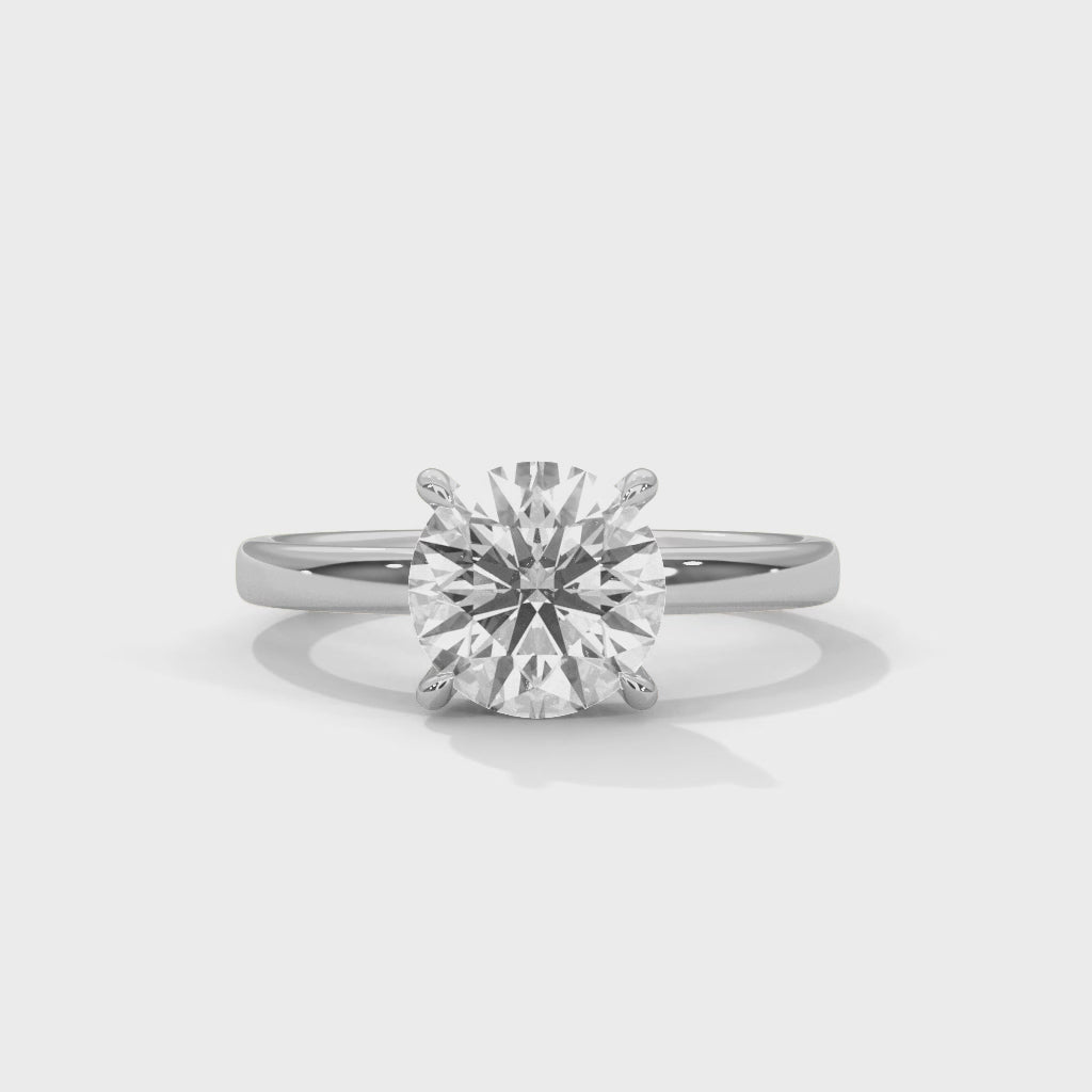 Four Prong Engagement Ring Platinum | Lab Grown Diamond
