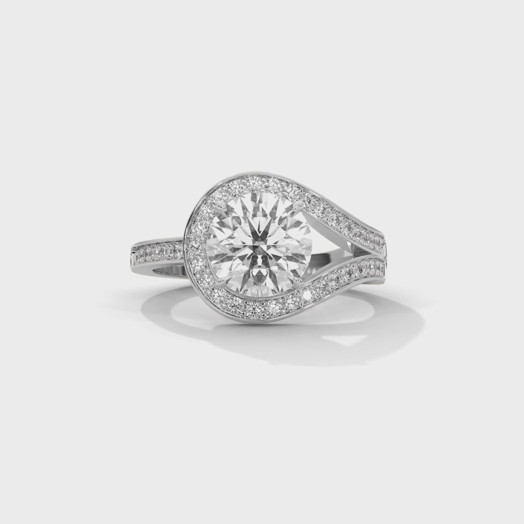 Infinite Halo Engagement Ring Platinum | Lab Grown Diamond