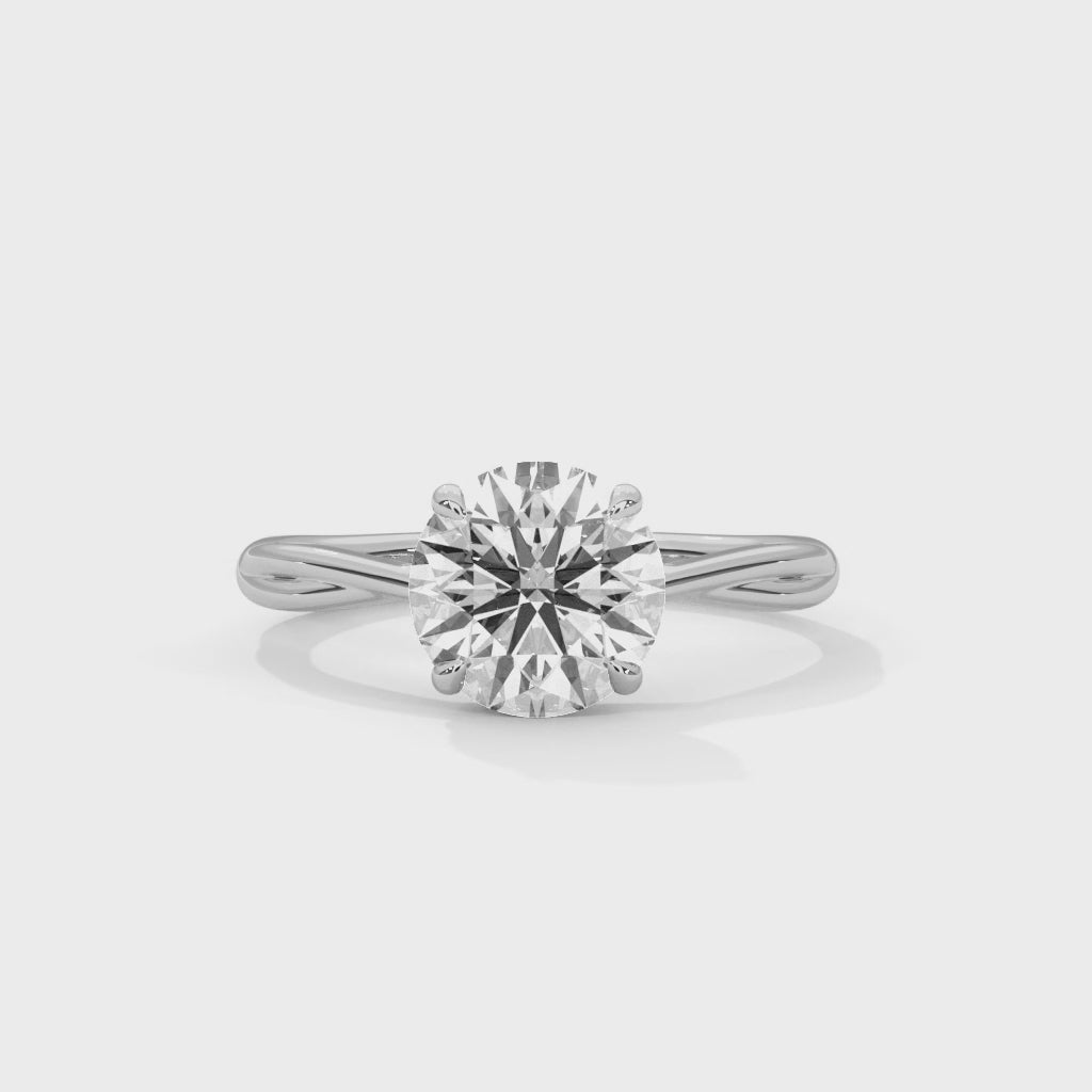 Twist Engagement Ring Platinum | Lab Grown Diamond